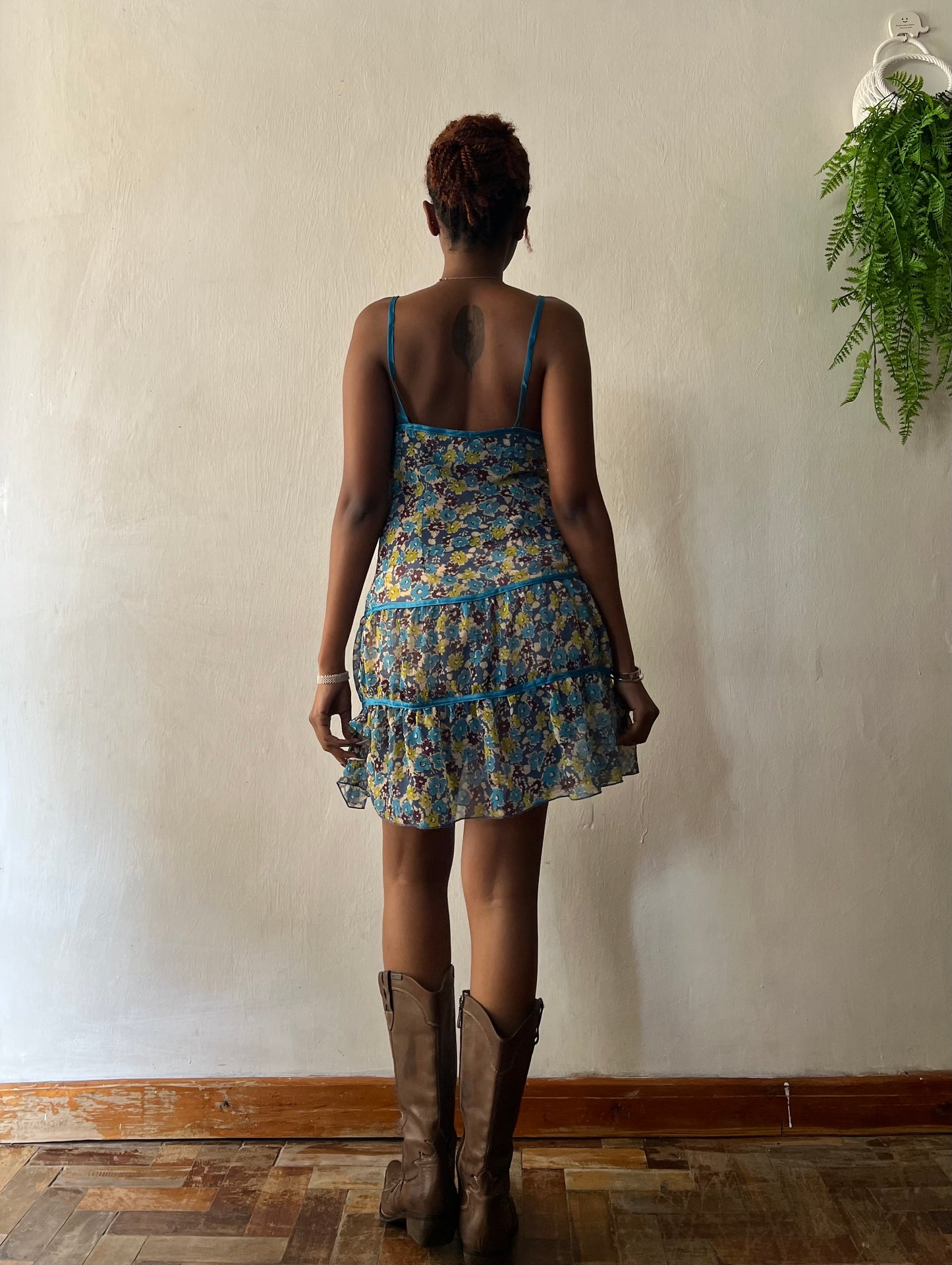 Sheer vintage floral sundress