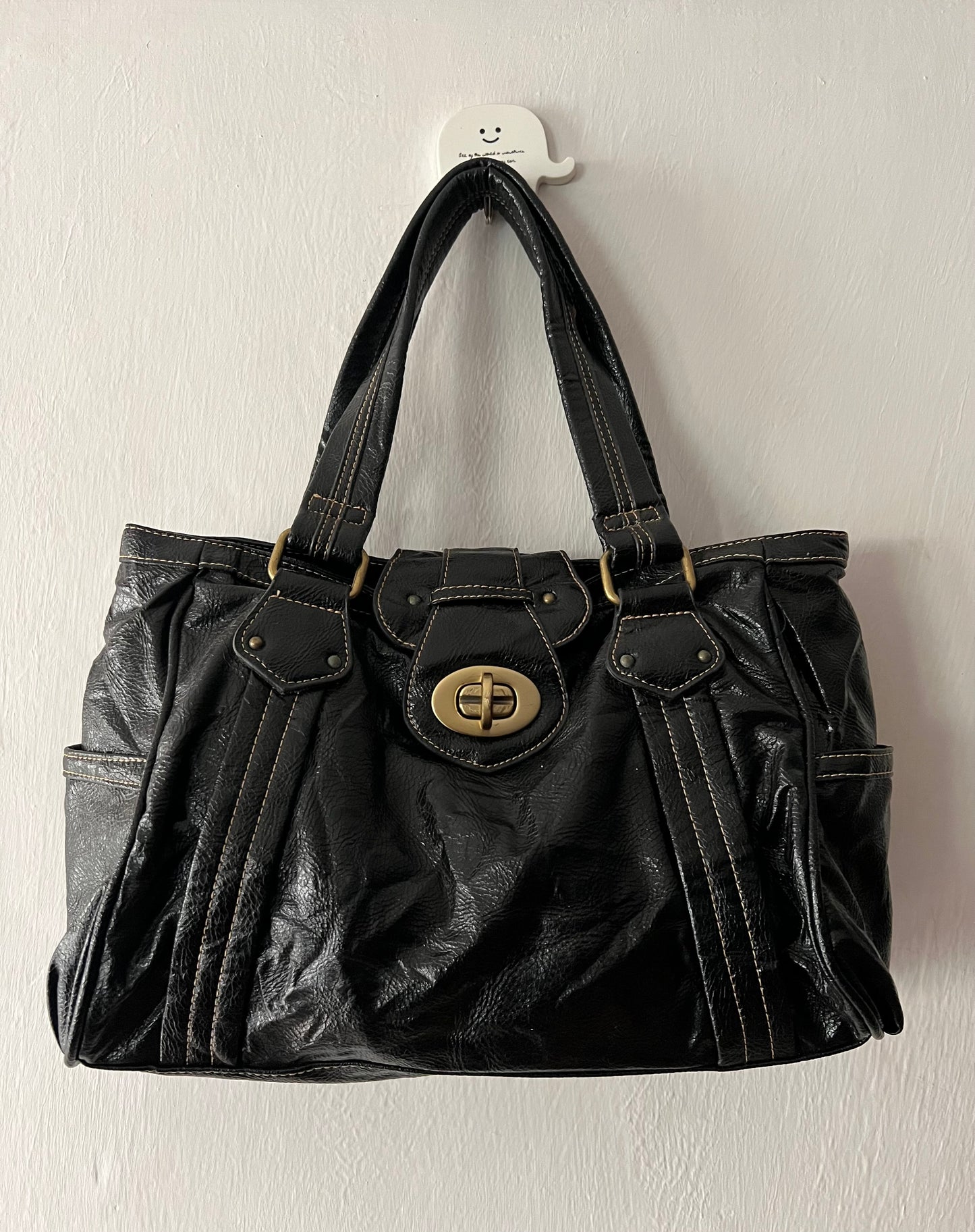 Boxy Leather Shoulder Bag