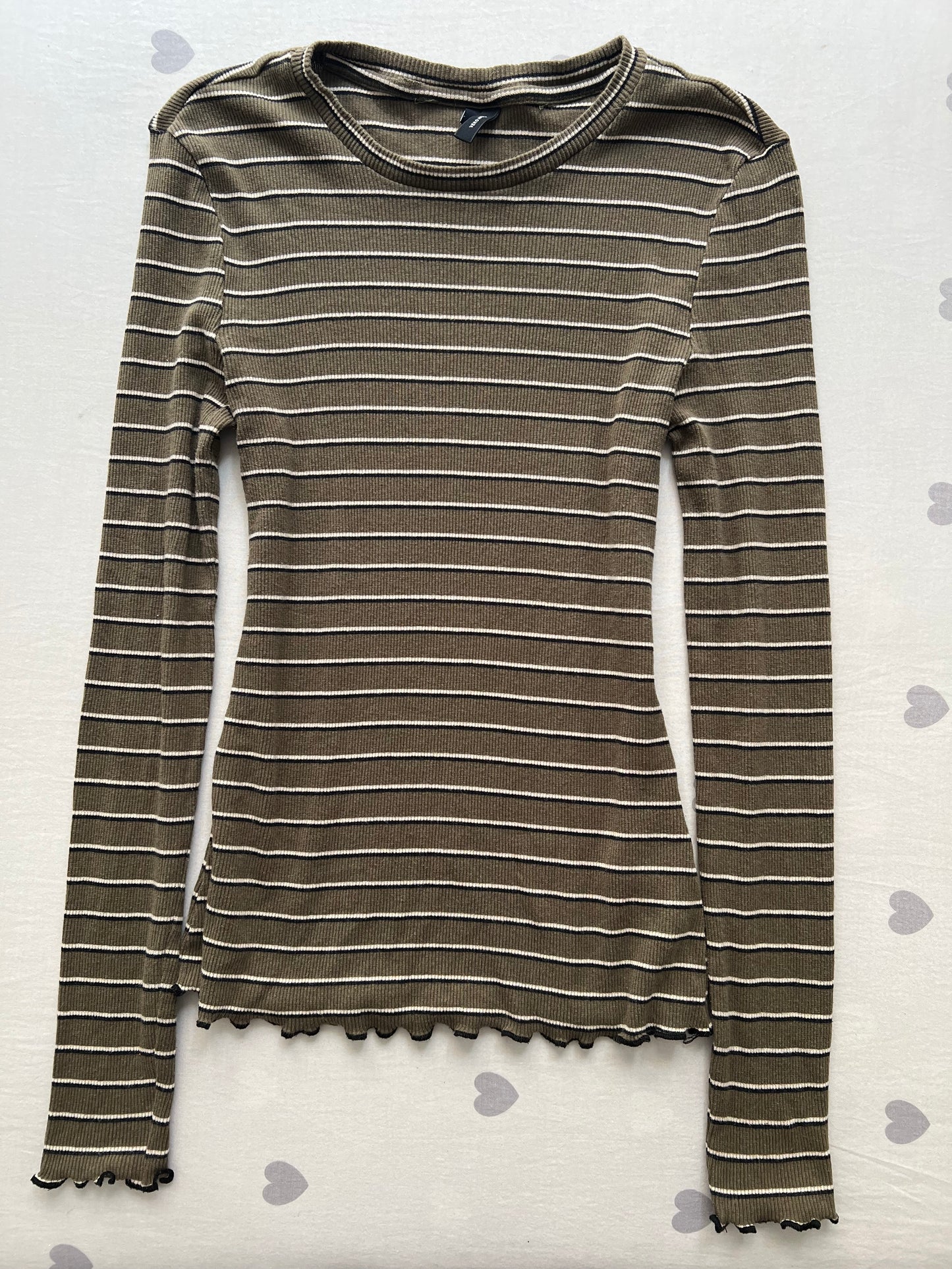 Green Ribbed Long Sleeve