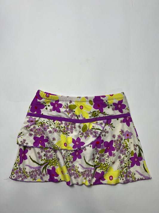 Floral Ruffle Mini Skirt