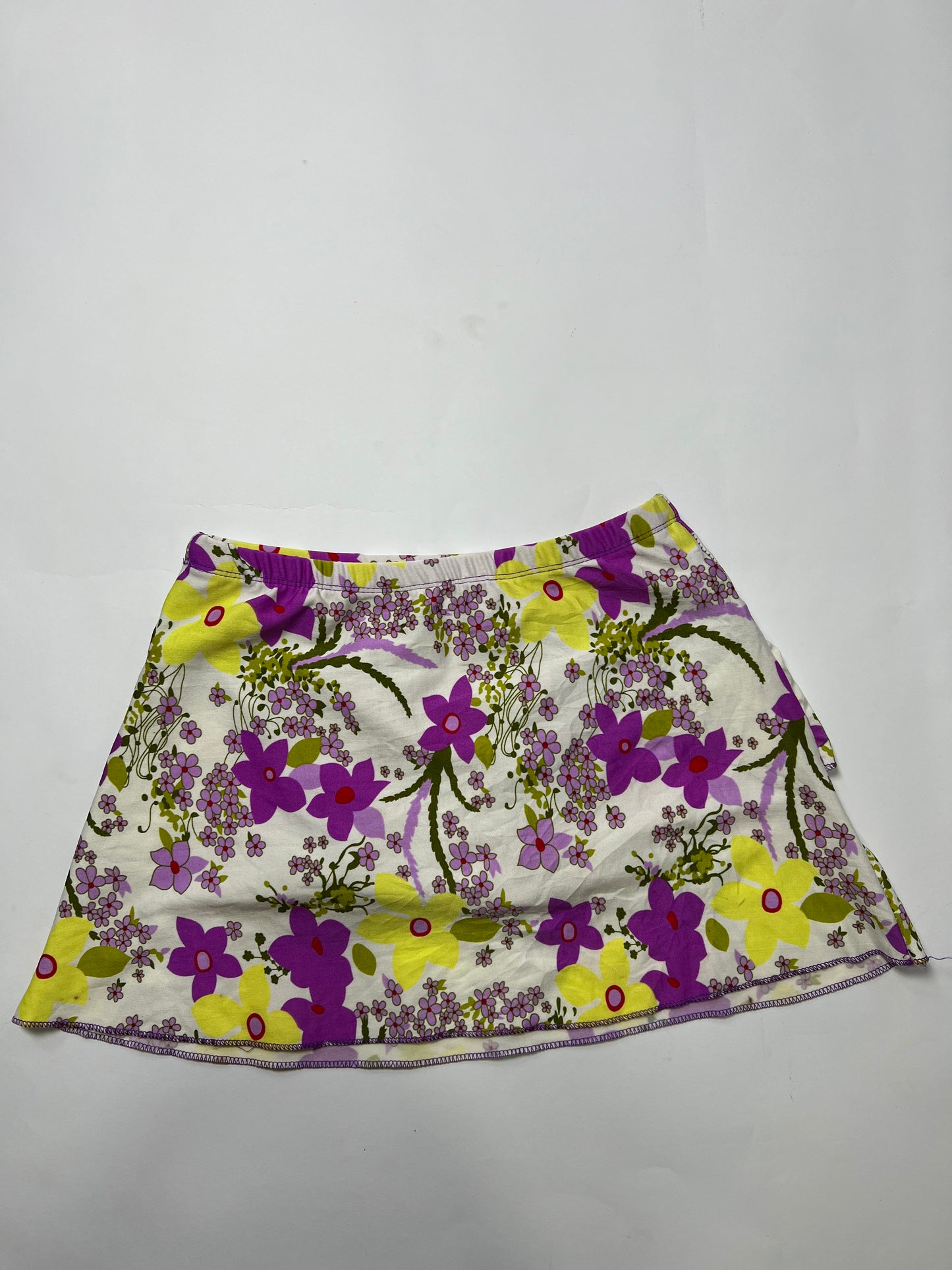 Floral Ruffle Mini Skirt
