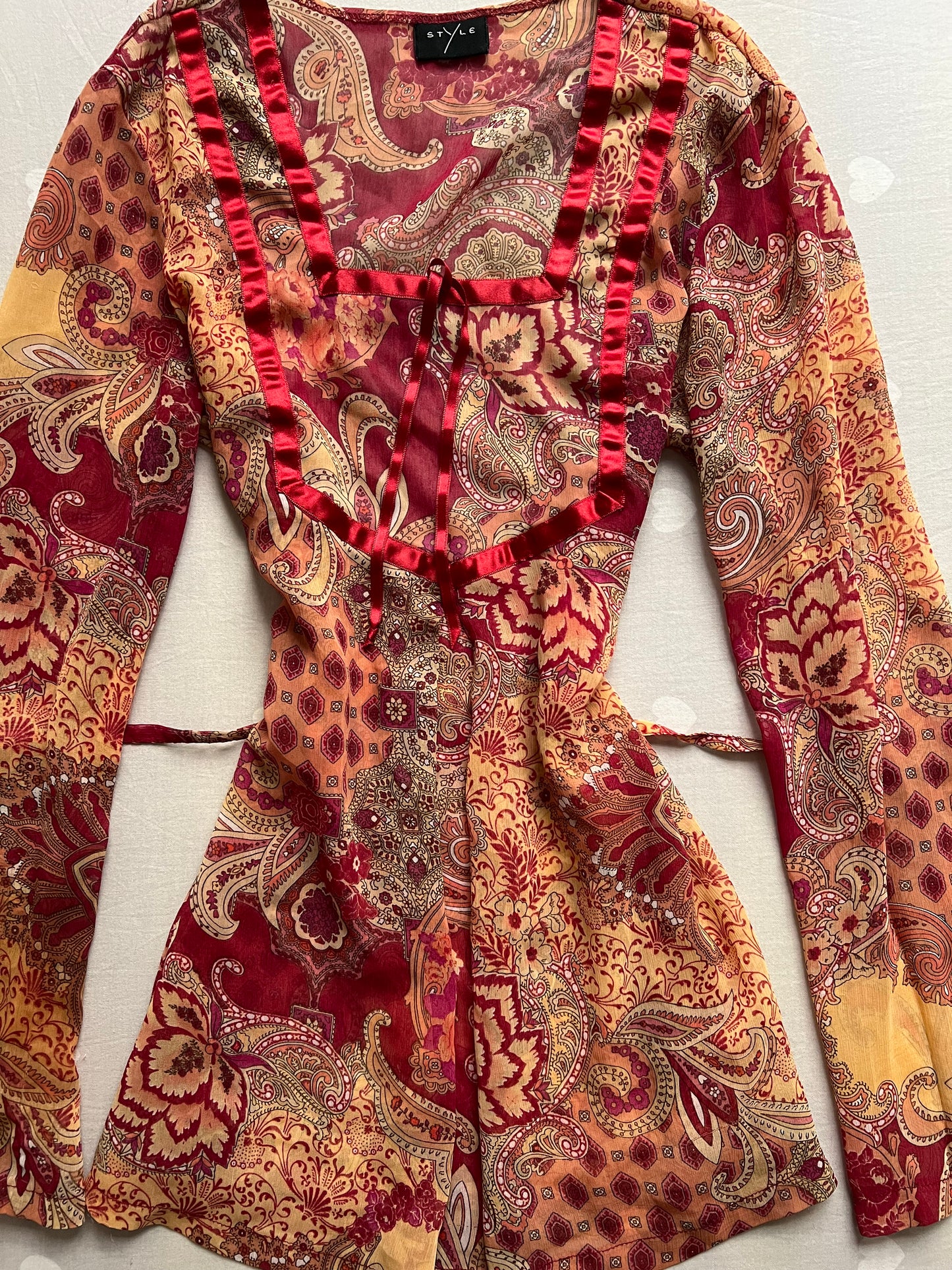 Paisley Print boho top