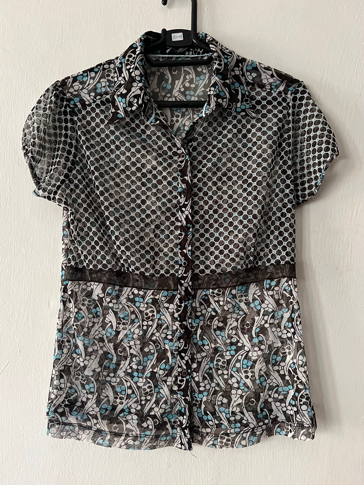 Sheer Short Sleeved boho blouse