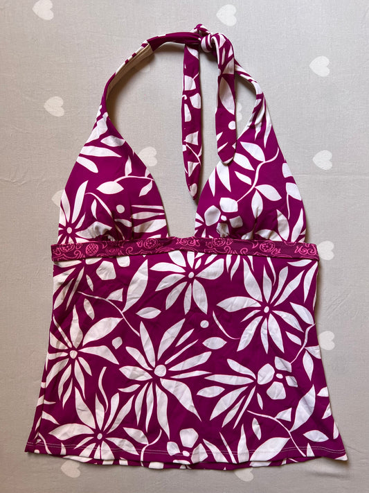 Floral Halter Bikini Top