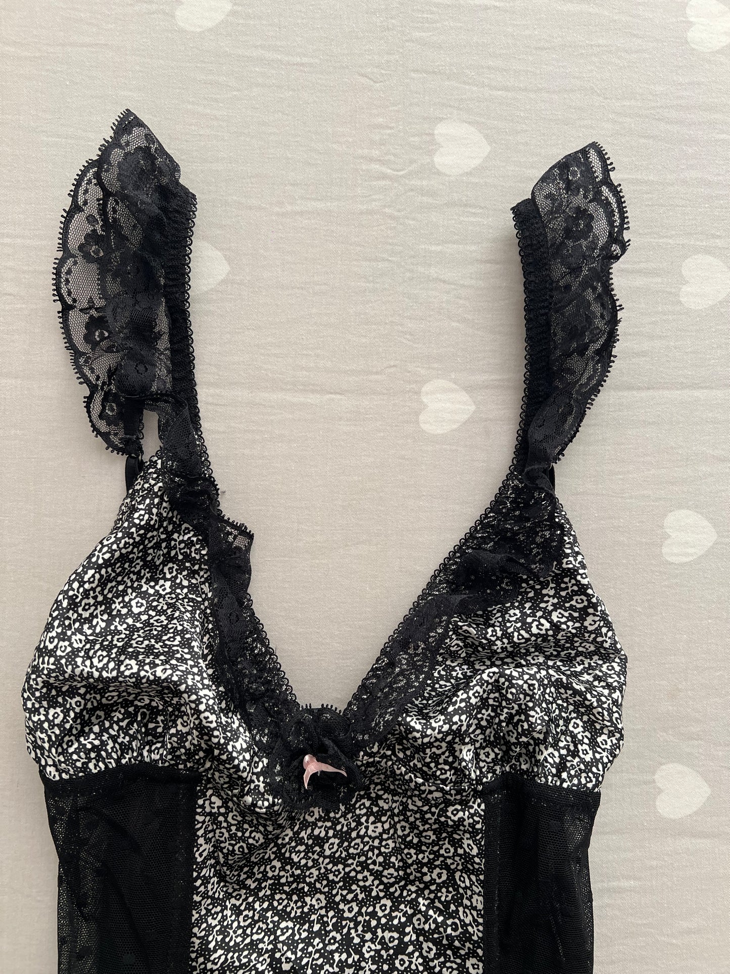 Lace trim corset cami top