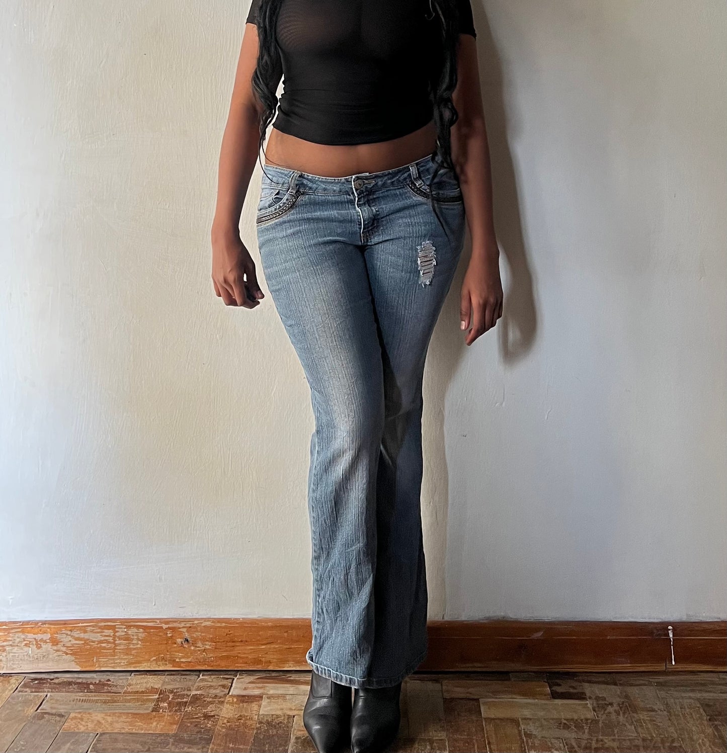 Low rise y2k boot cut jeans
