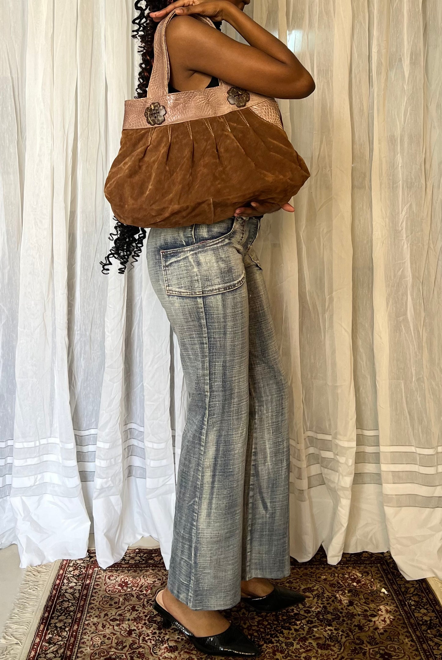 Corduroy shoulder bag