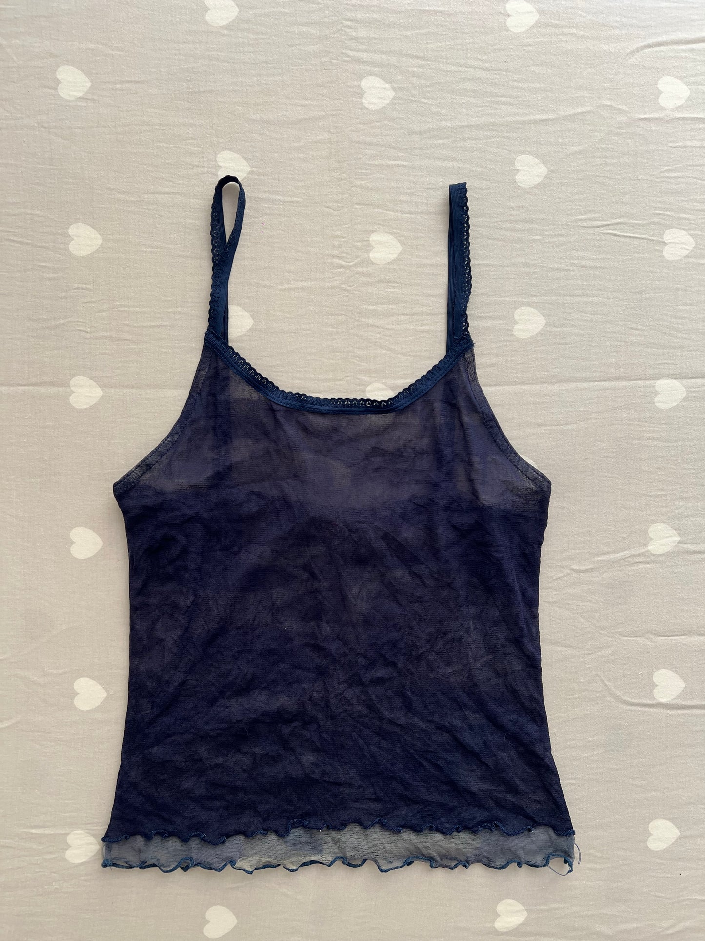 Mesh layered cami top