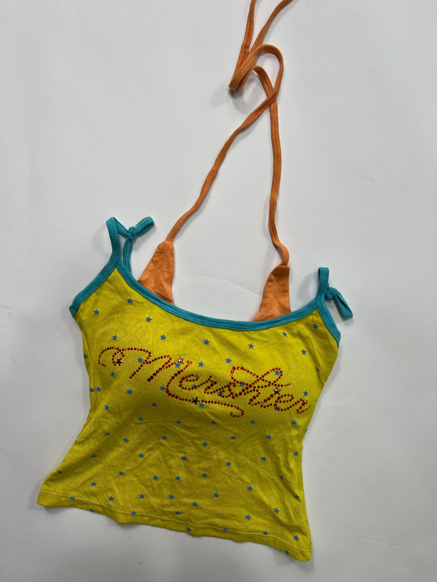 Graphic Halter Layered Tank