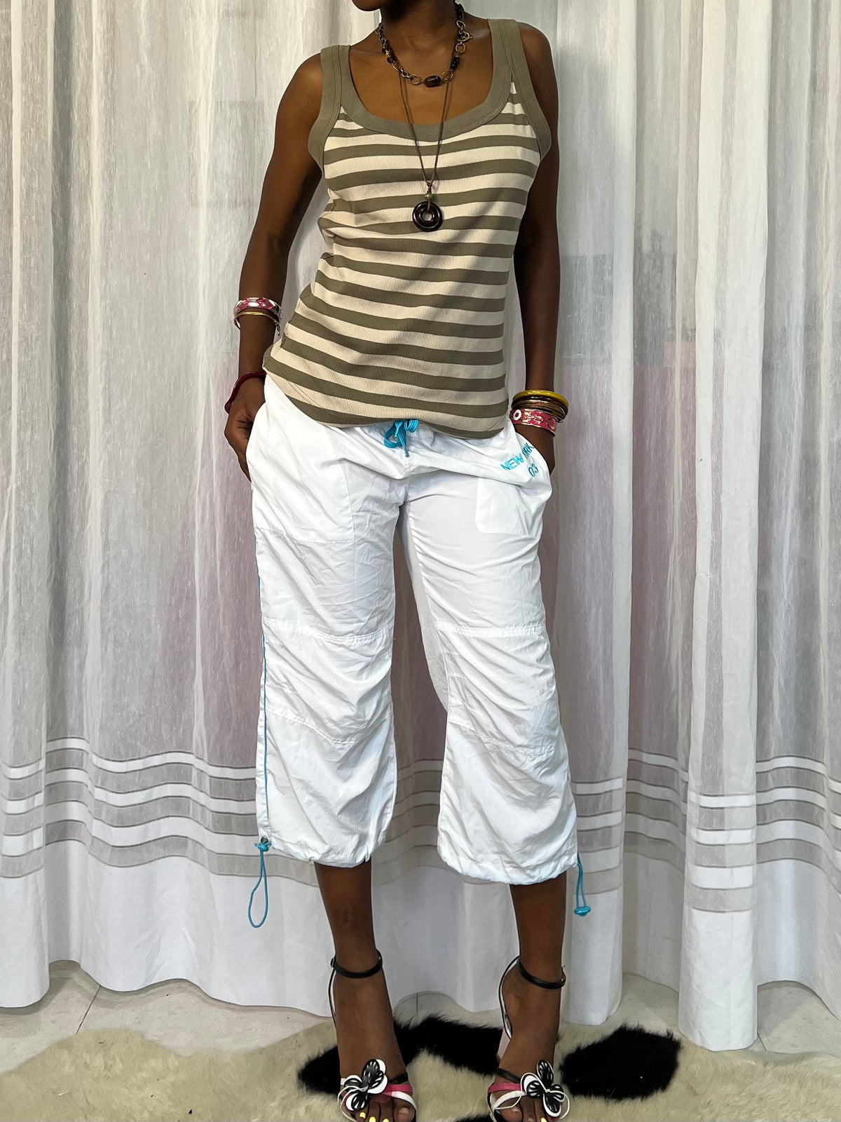 Slouchy striped tank