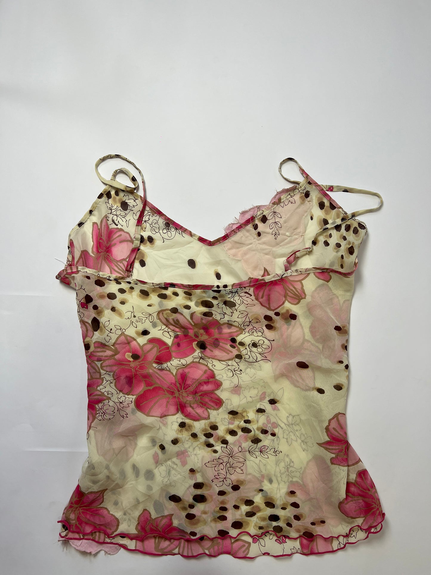 Floral Chiffon Appliqué Cami Top