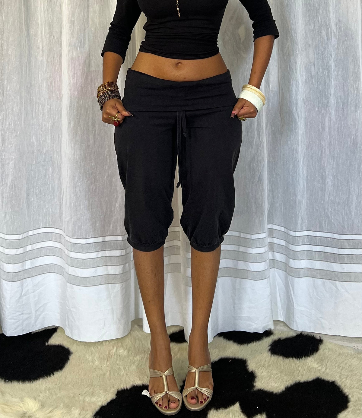 Fold over capris