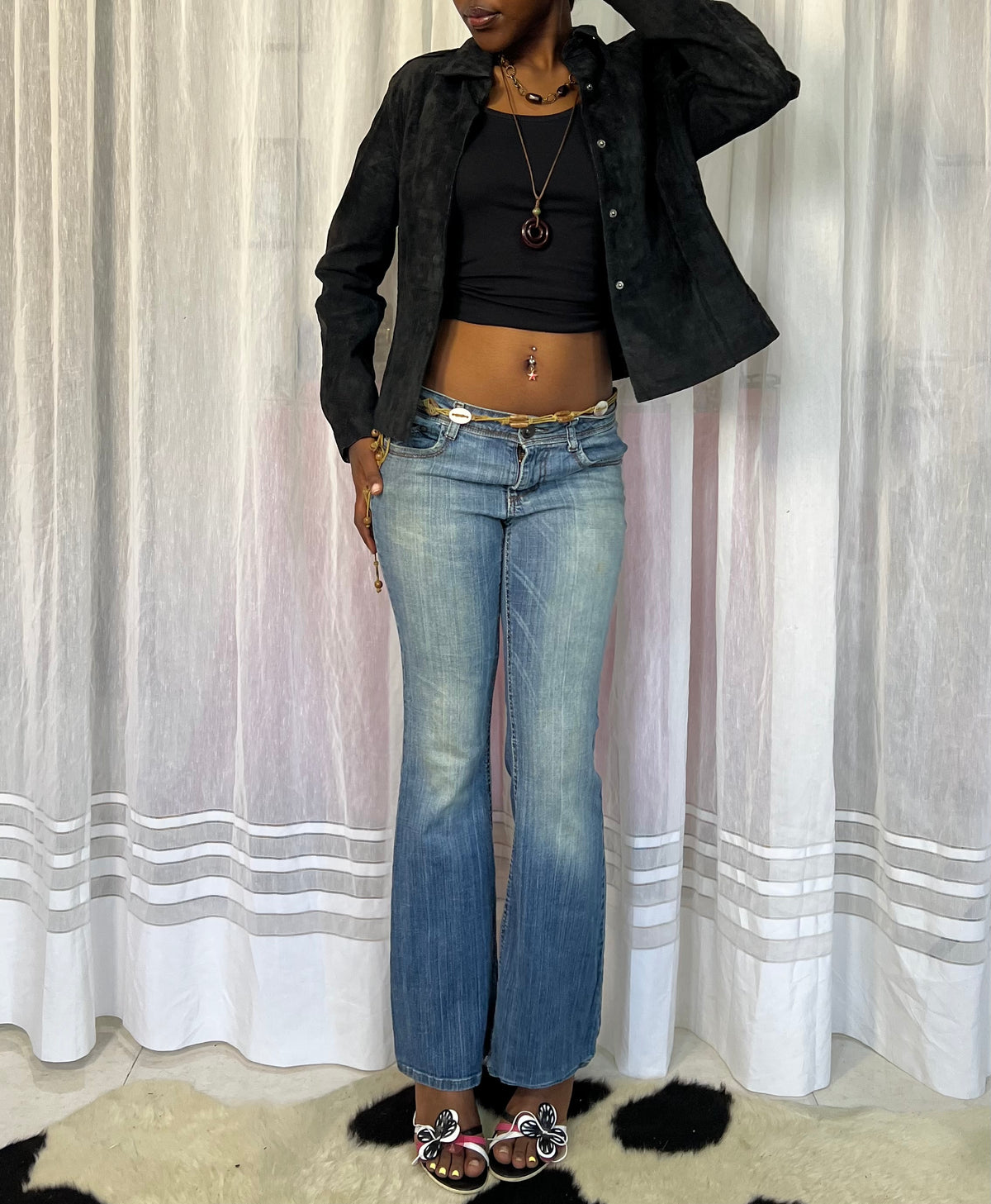 Black Suede Fitted Jacket
