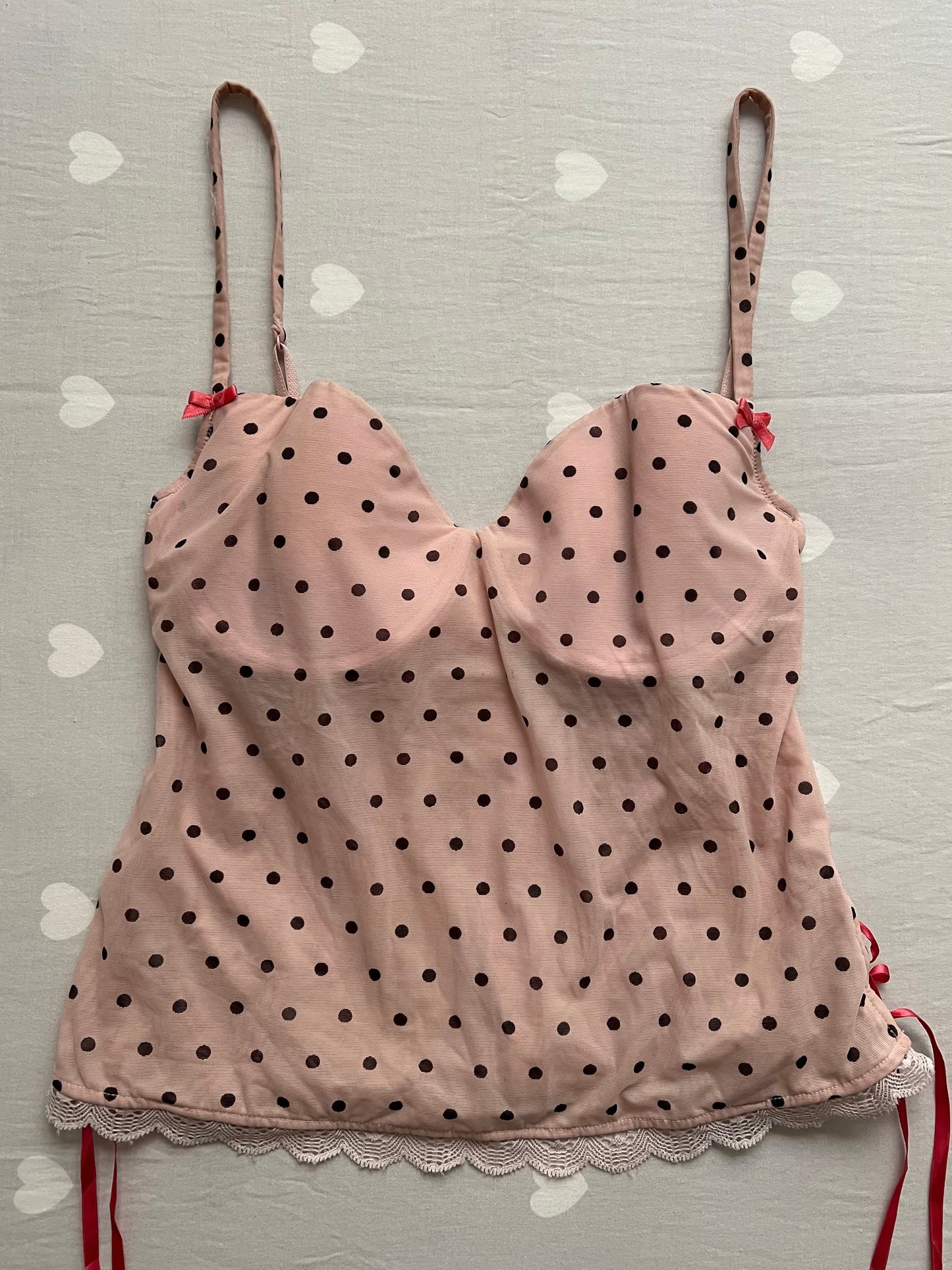 Victoria Secret polka dot corset cami