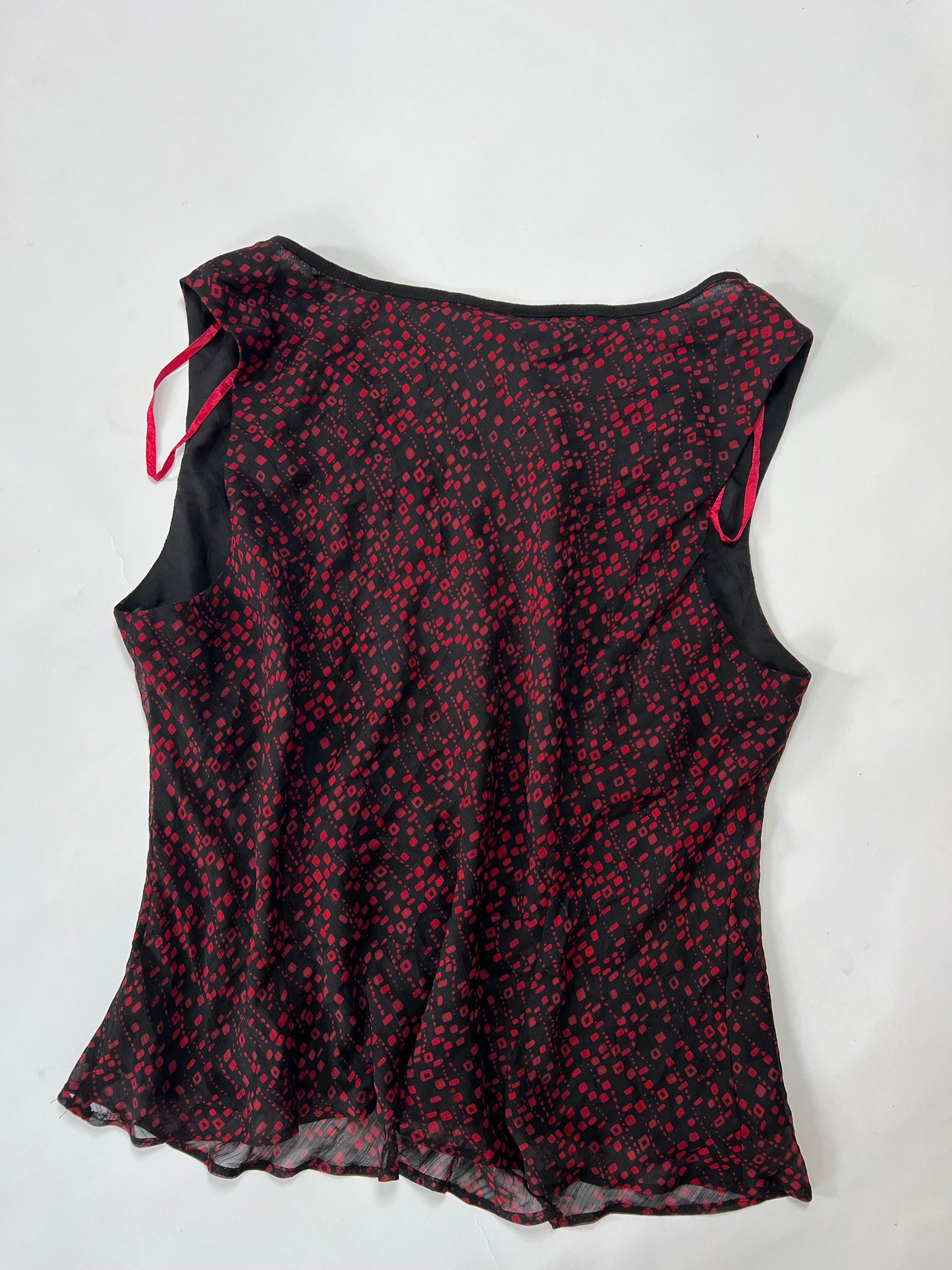 Black & Red Geometric Print cami