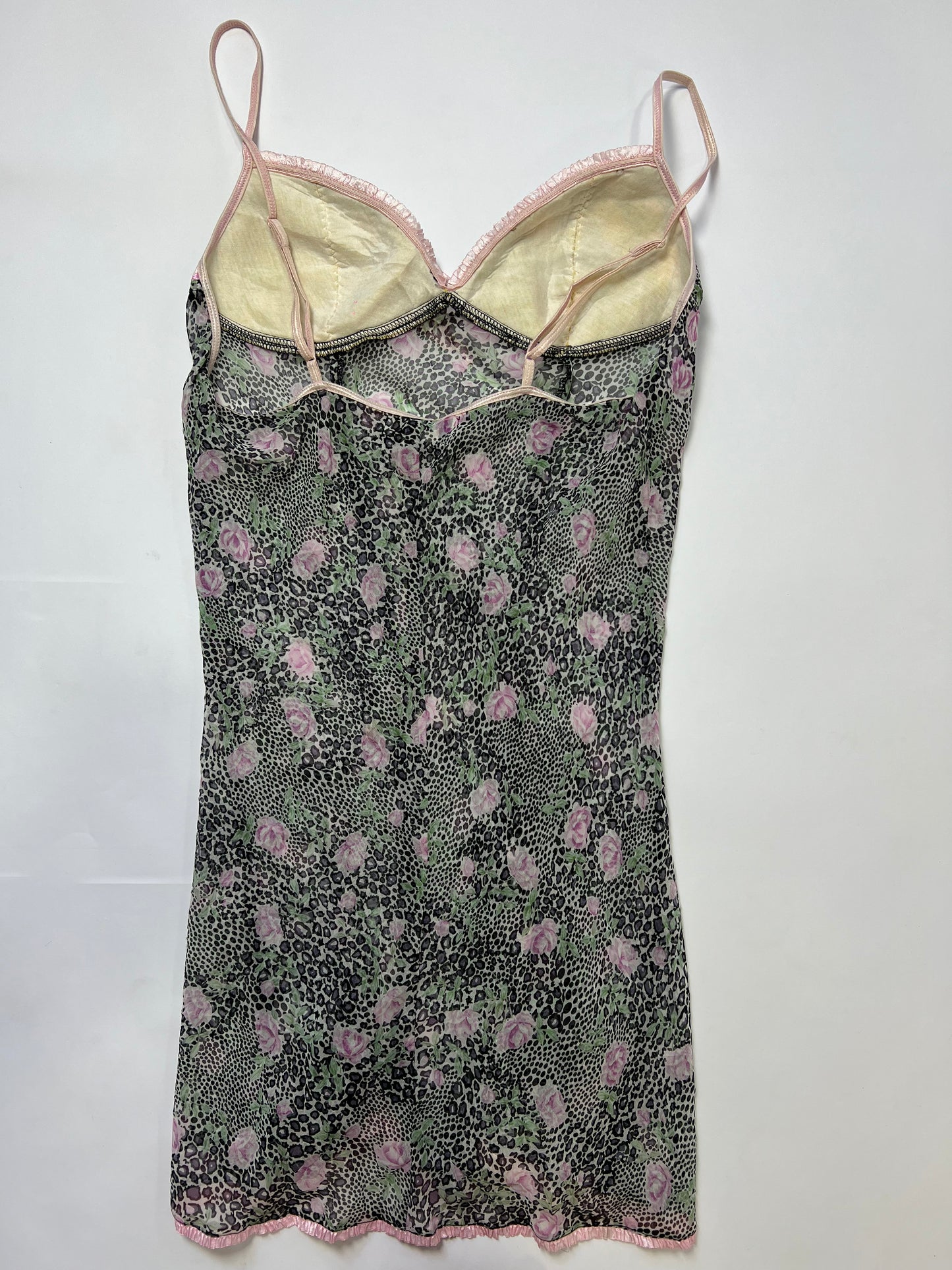 Vintage Floral Leopard Slip Dress