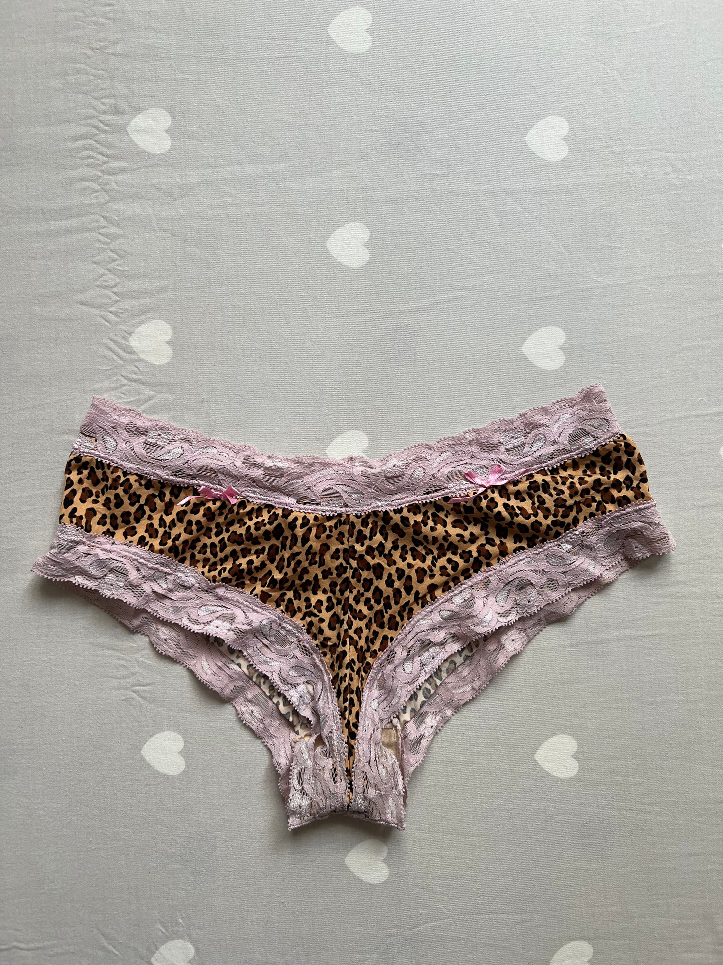 Leopard Print Lace Trim Panties