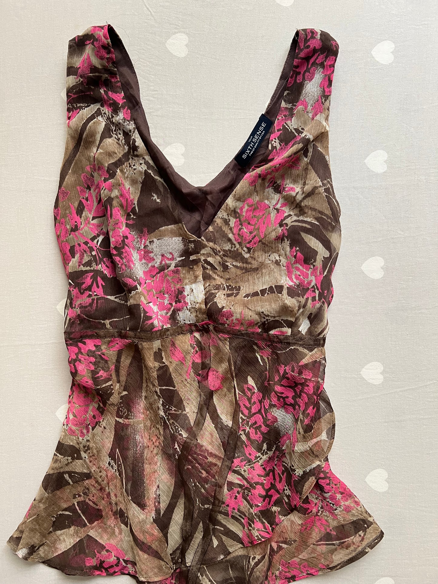 Whimsy chiffon cami top