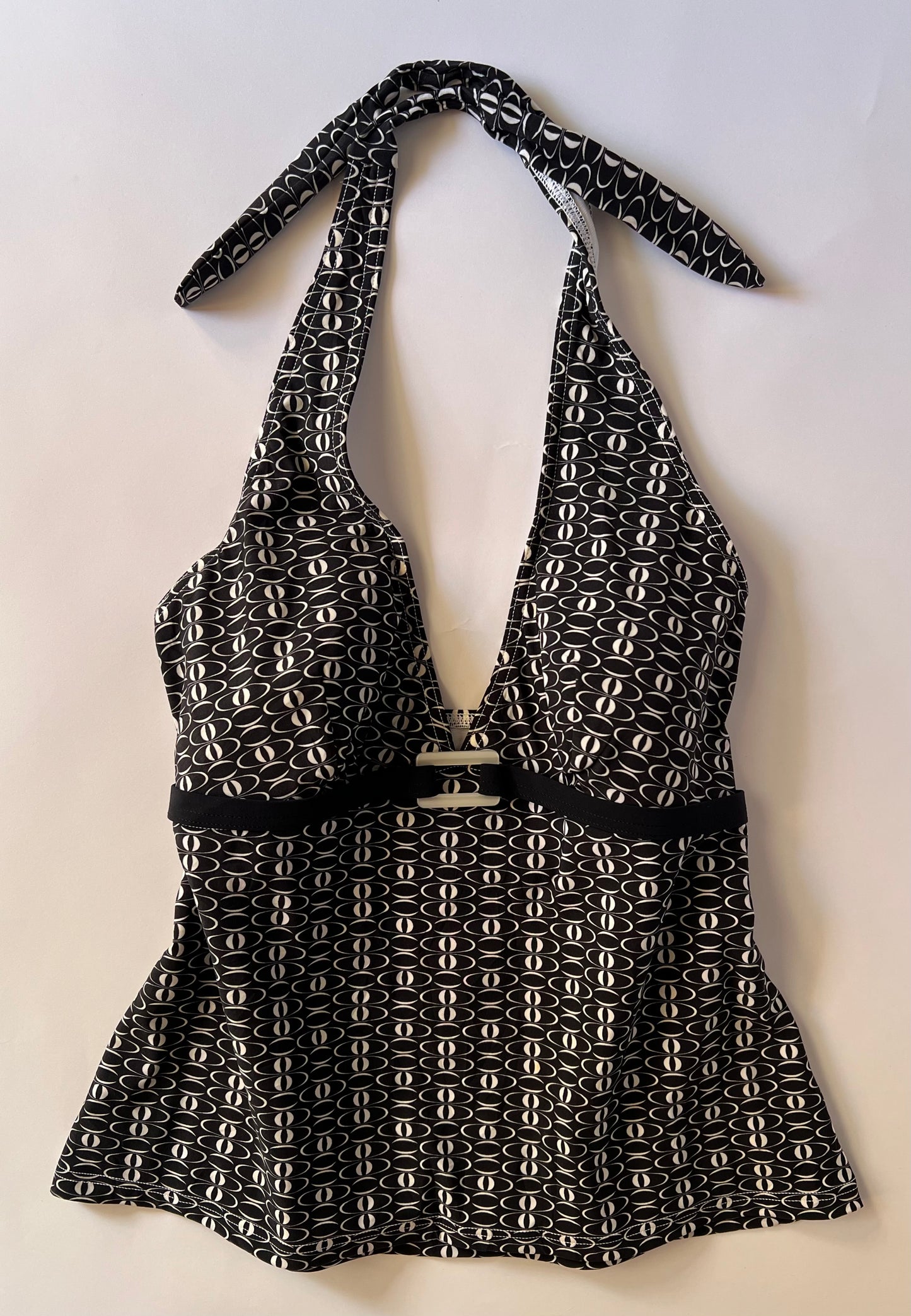 Graphic tankini halter