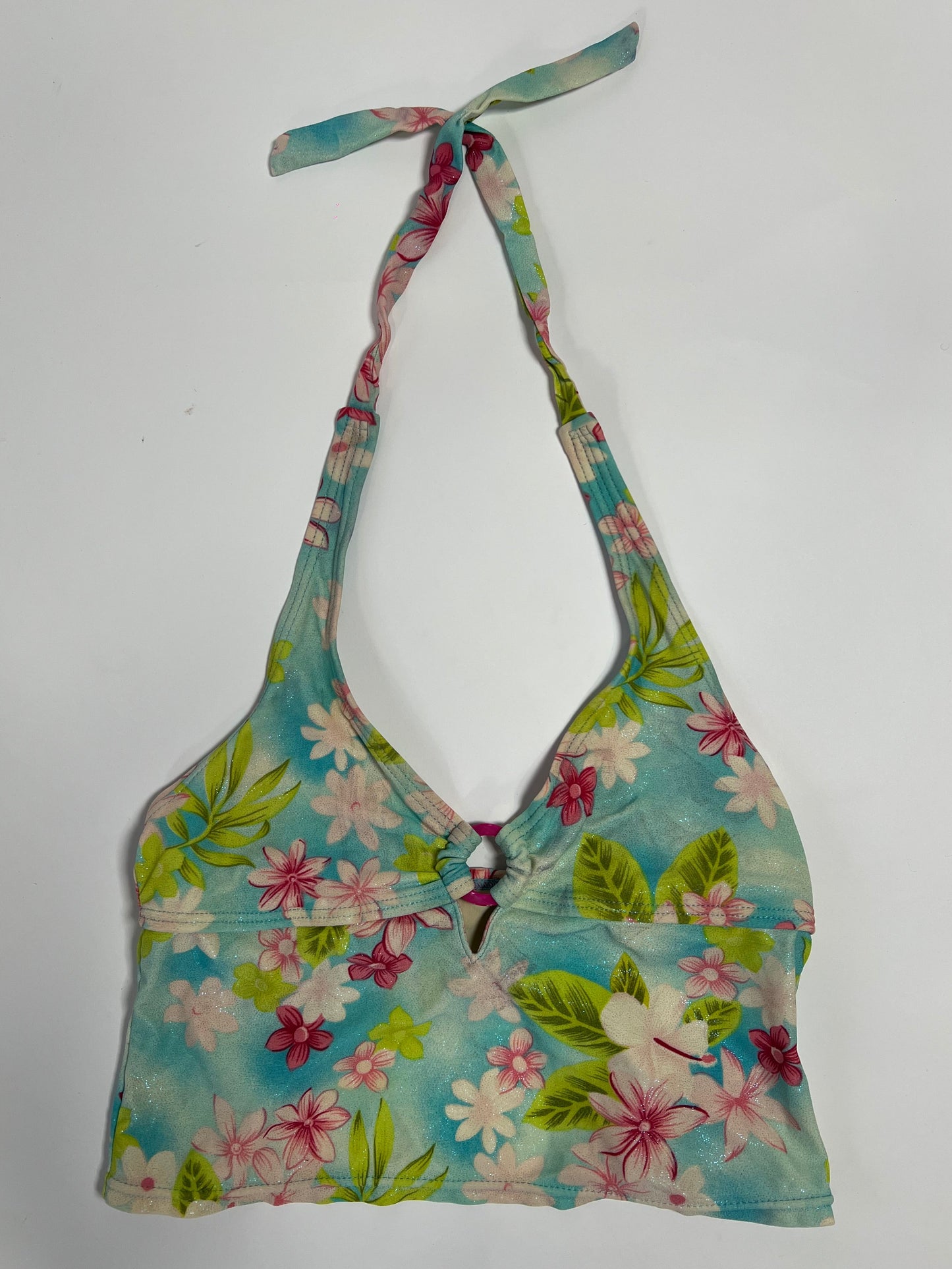 Tropical floral halter top