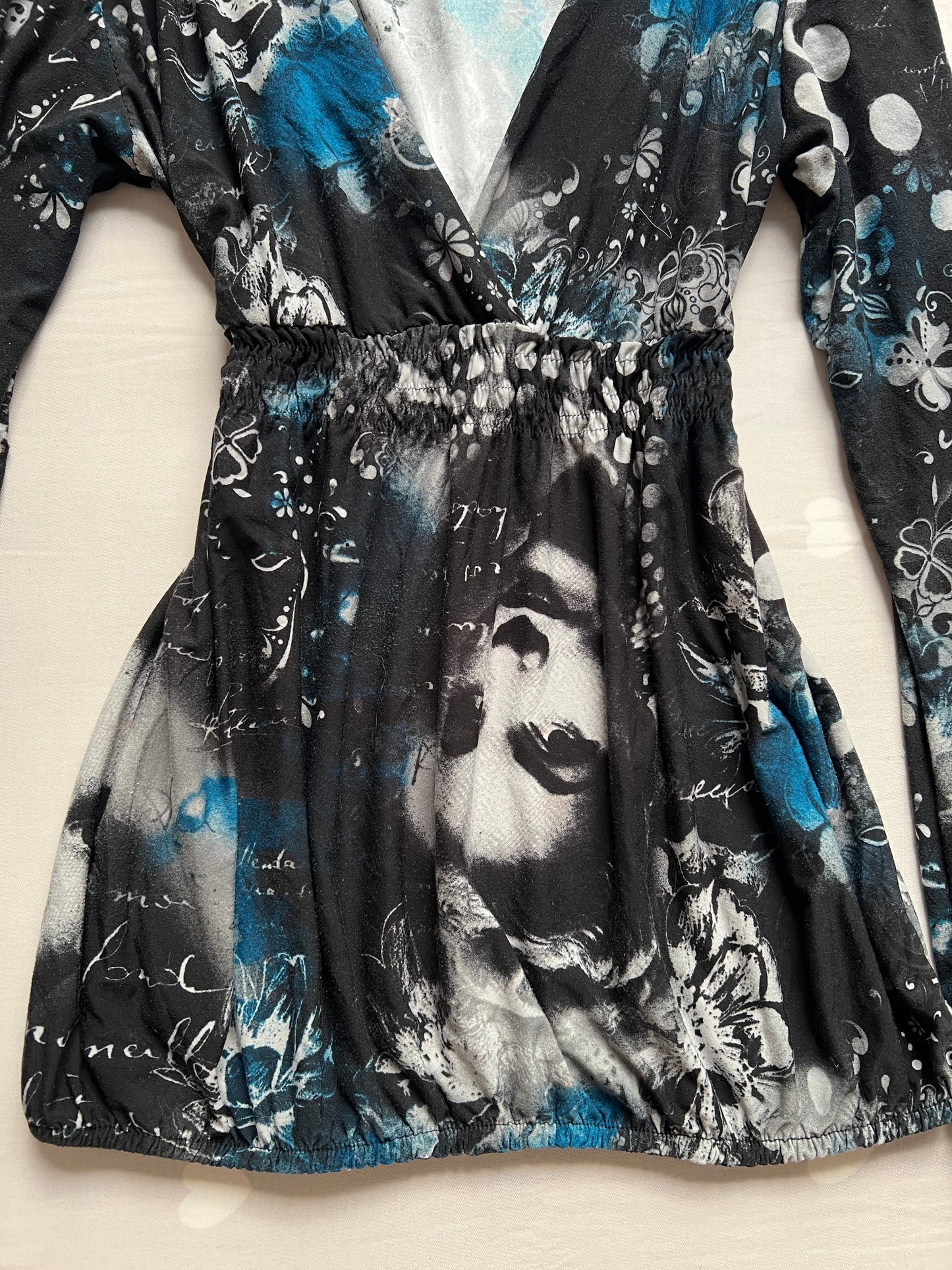 Graphic y2k baby doll top