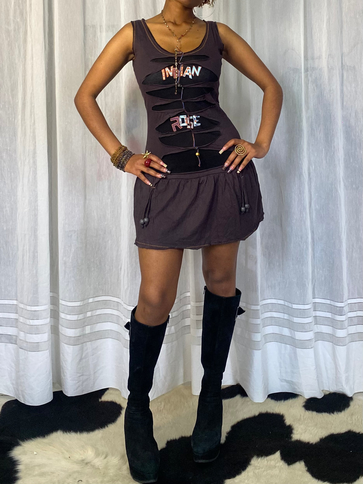 Y2k distressed dress