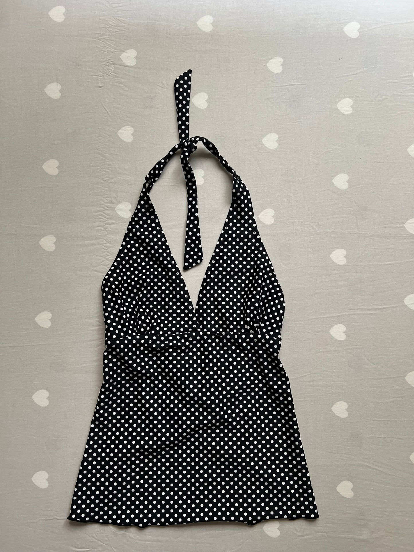 Polka dot tankini halter top