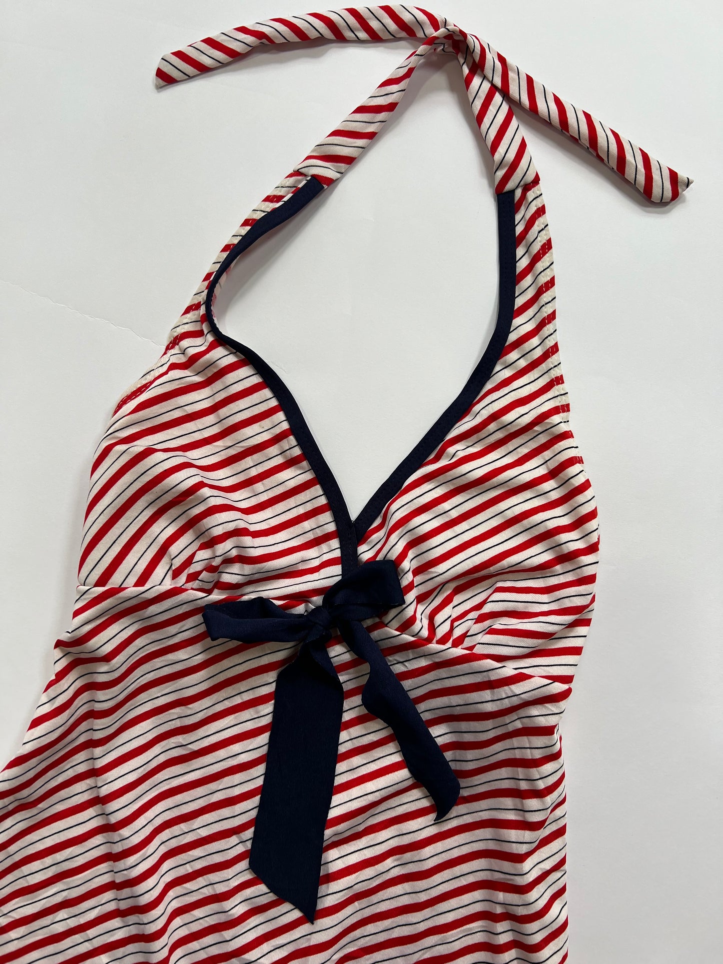 Red Striped Halter Top