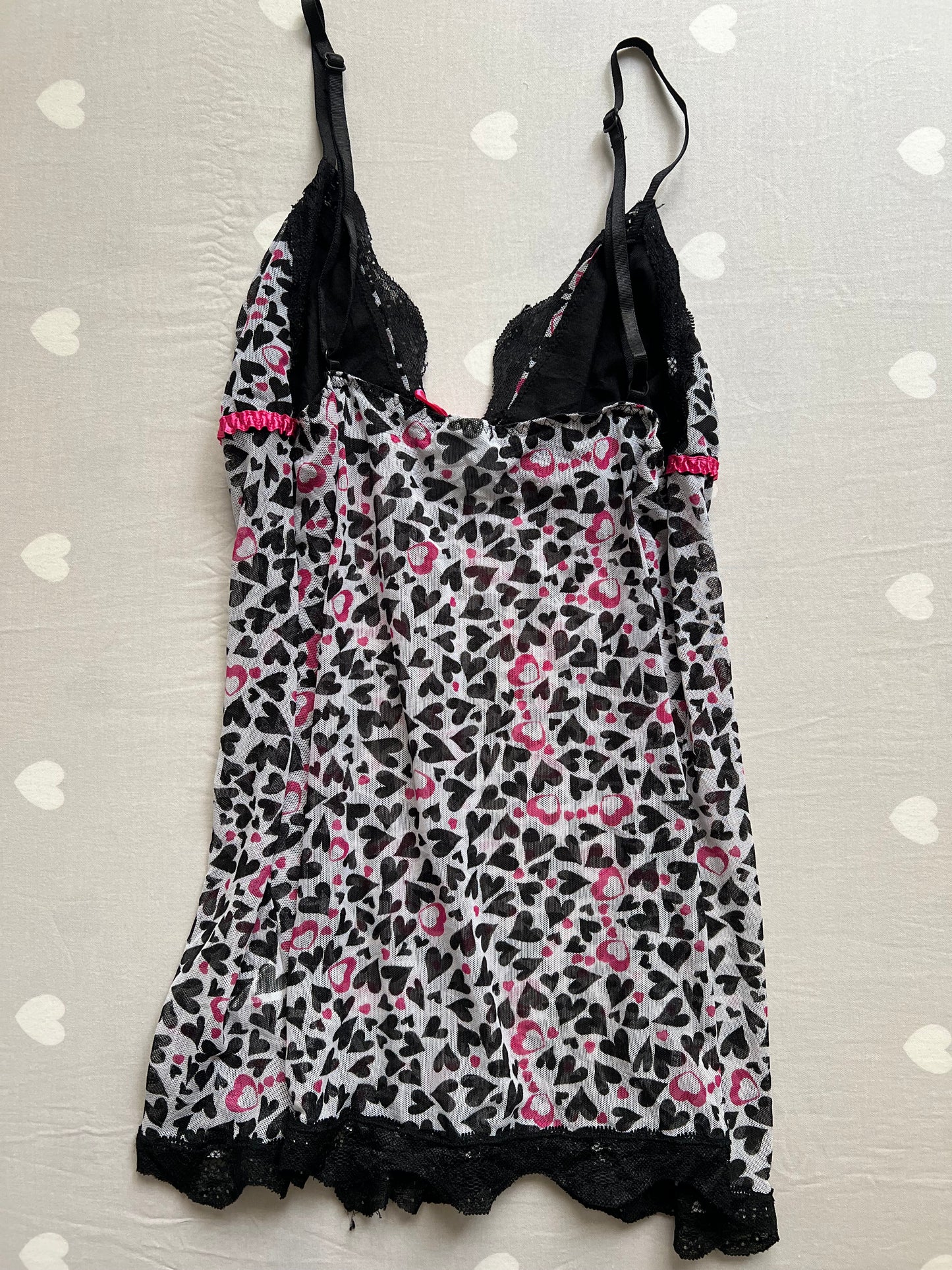 Y2k Graphic lace trim cami