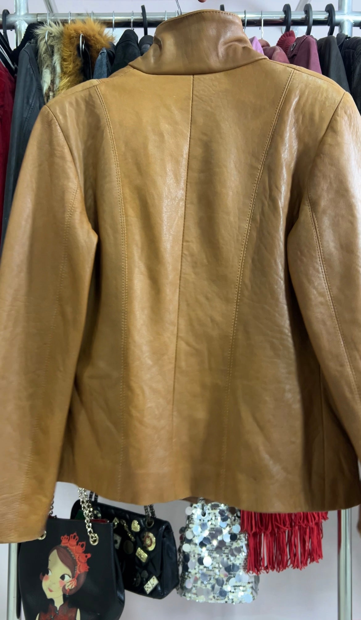 Caramel leather jacket