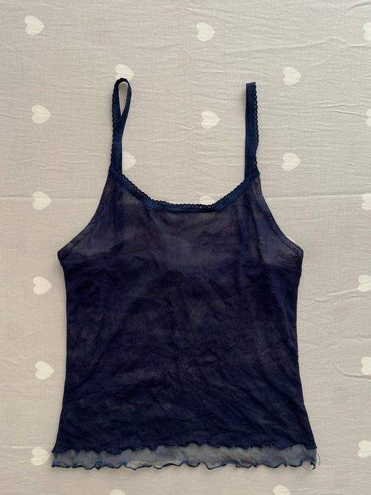 Mesh layered cami top