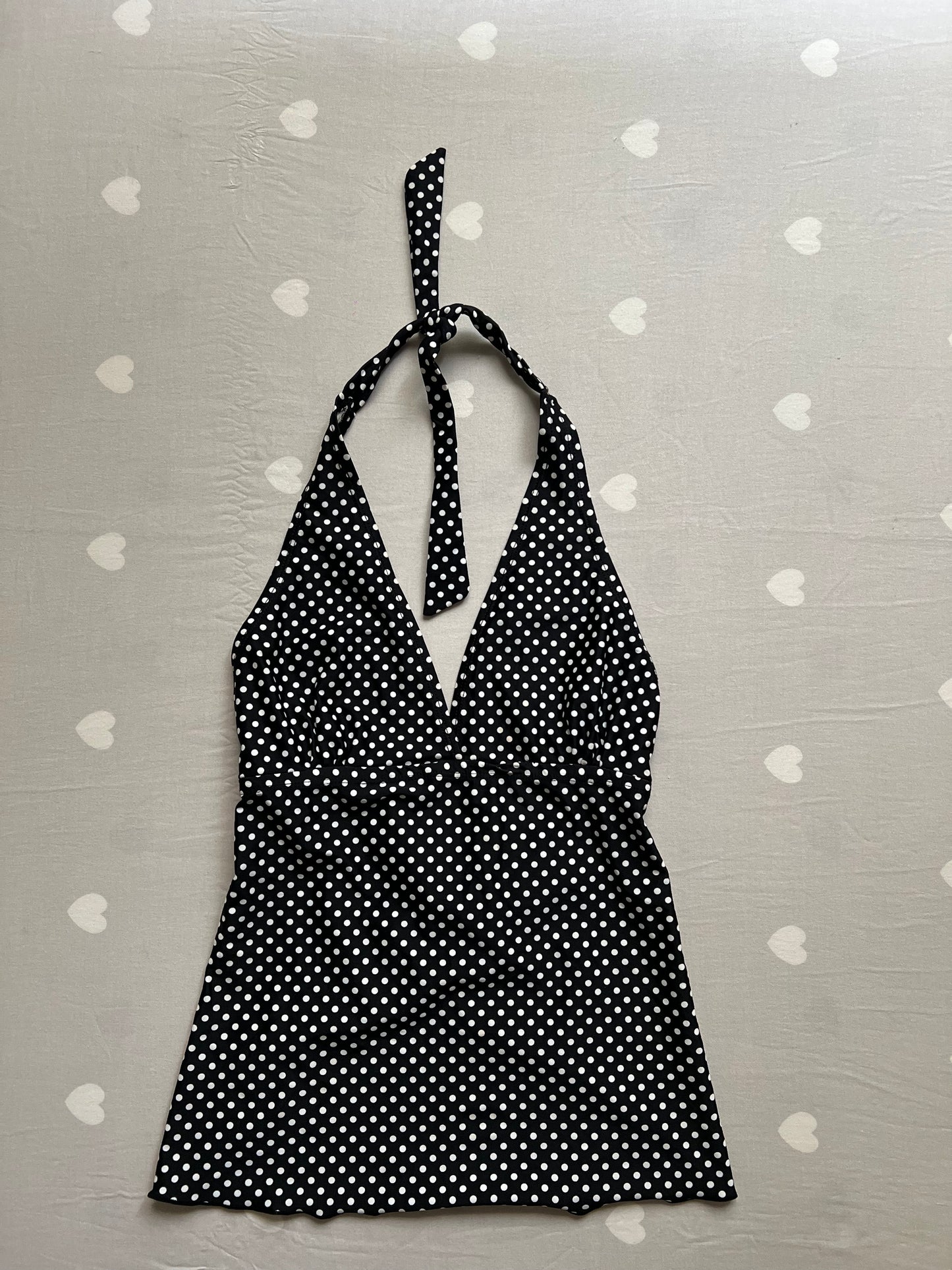 Polka dot tankini halter top