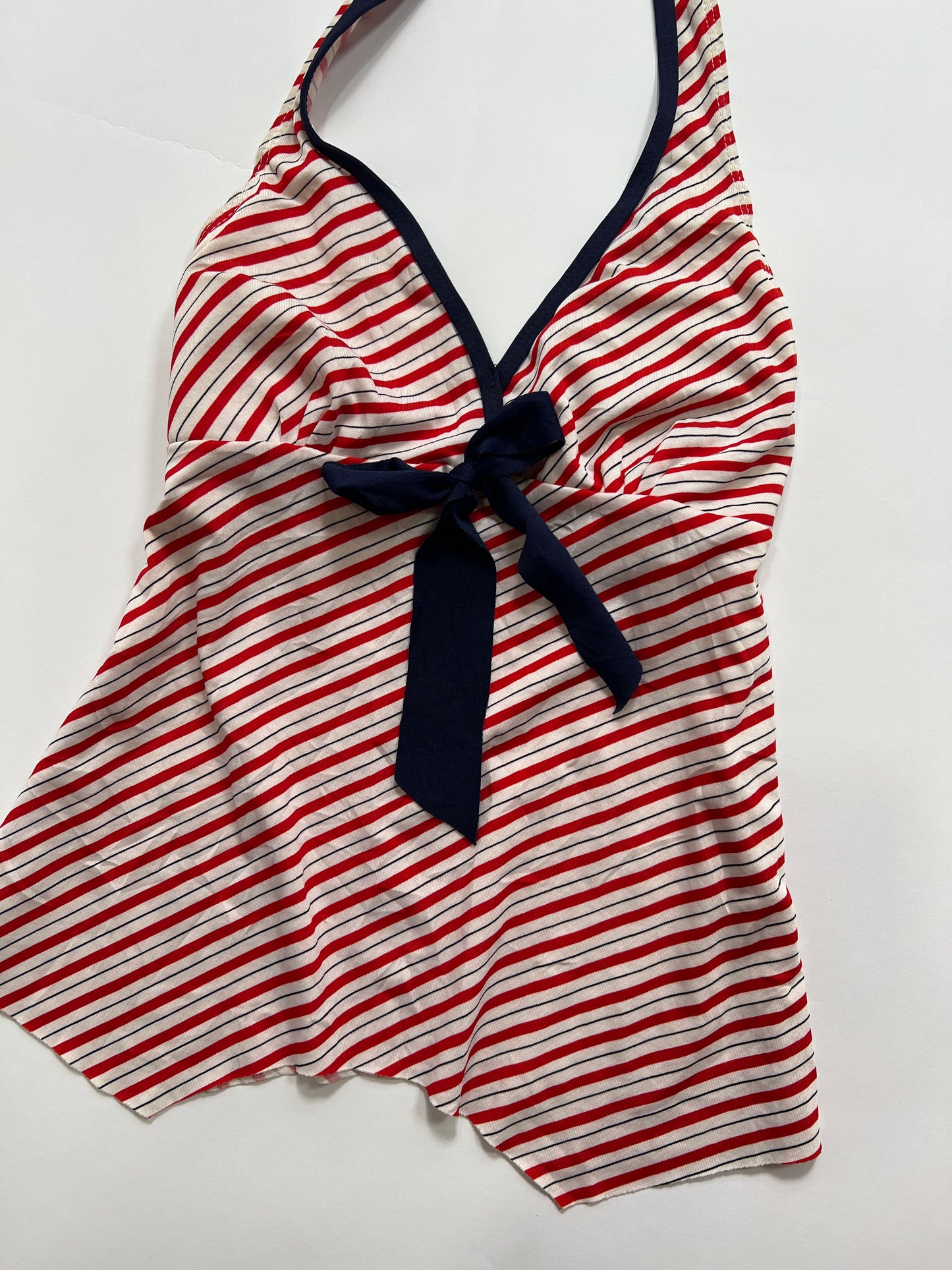 Red Striped Halter Top