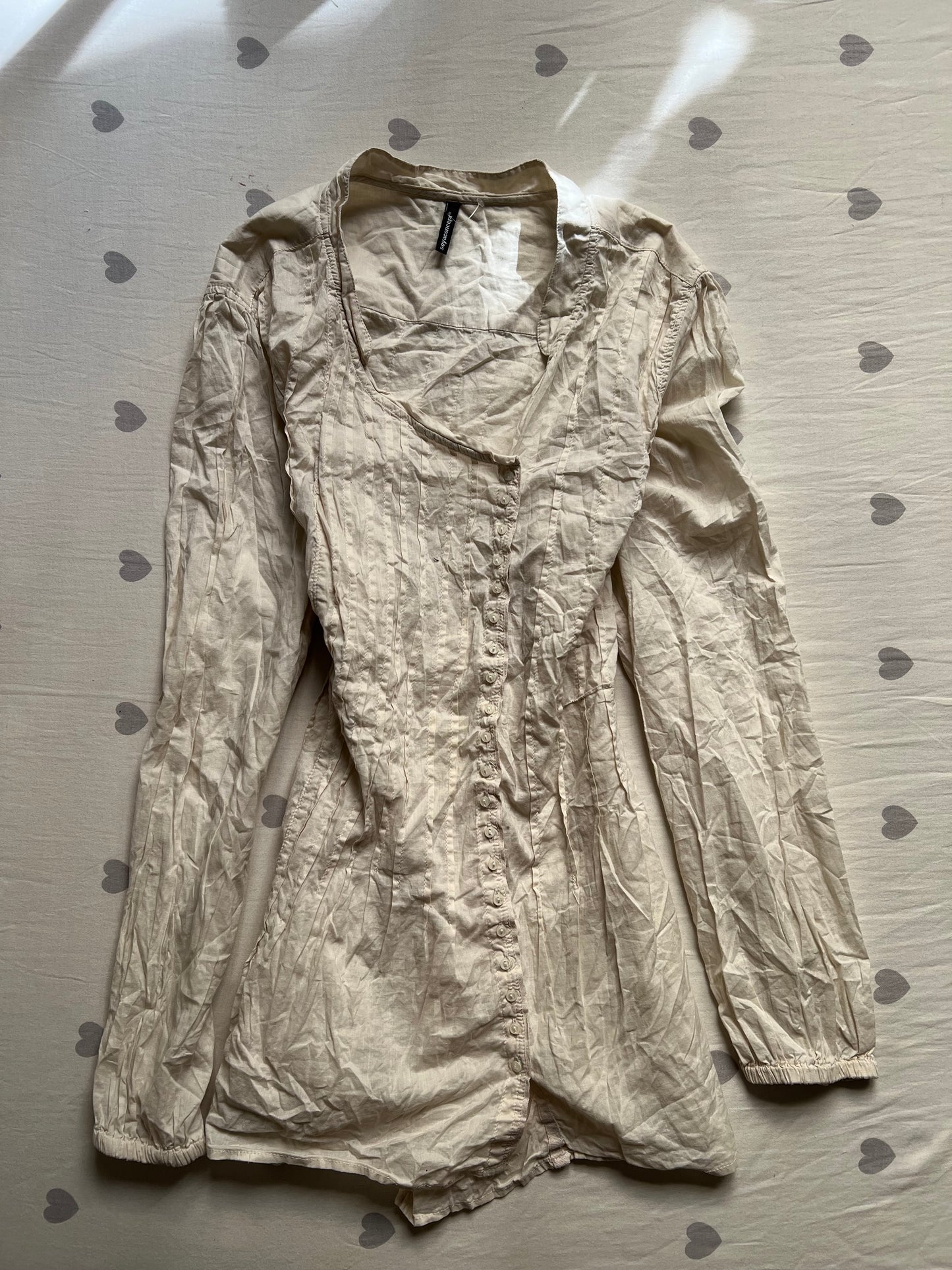 Cotton asymmetrical button down shirt