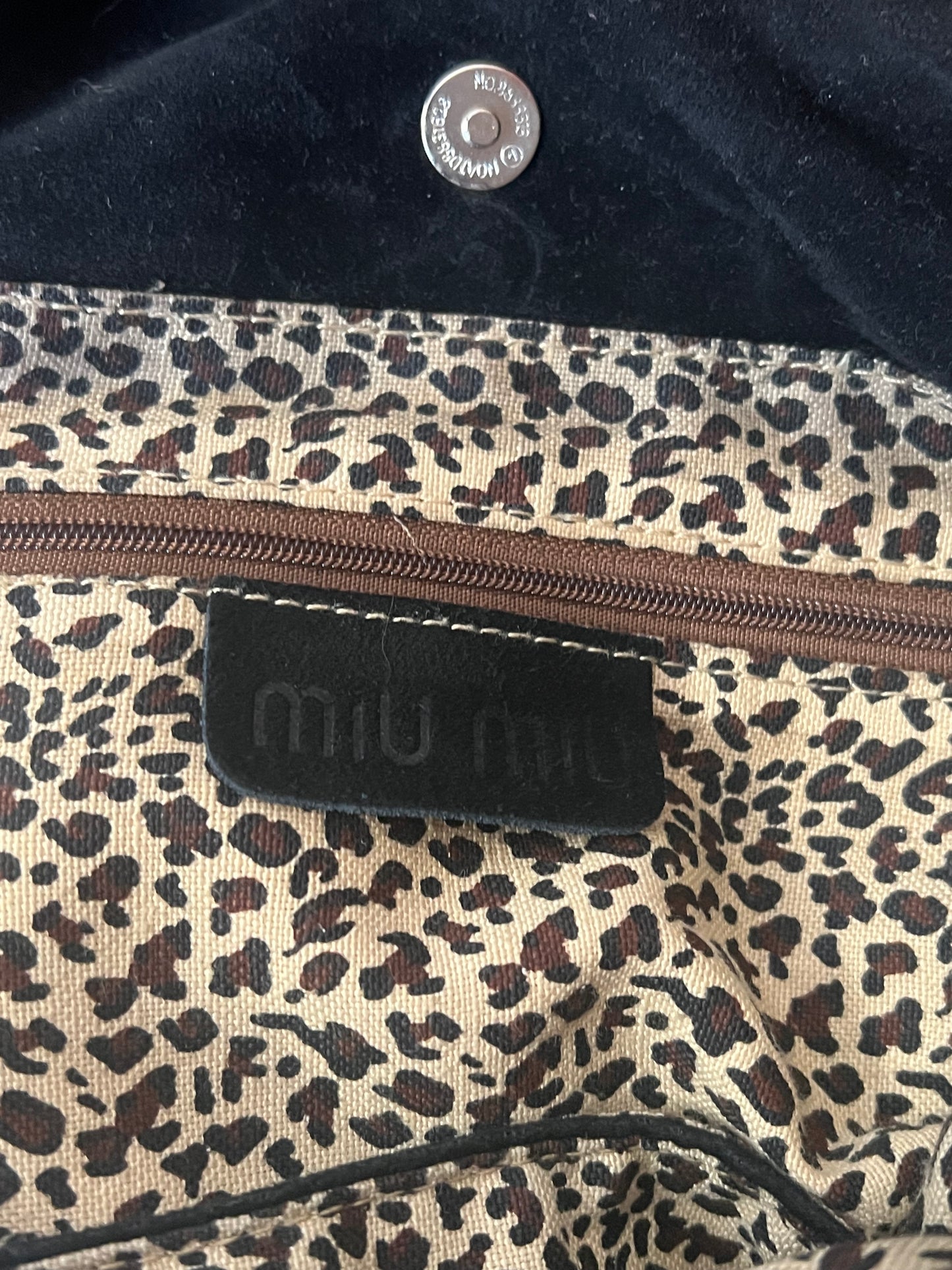 Miu Miu Hobo Suede Bag