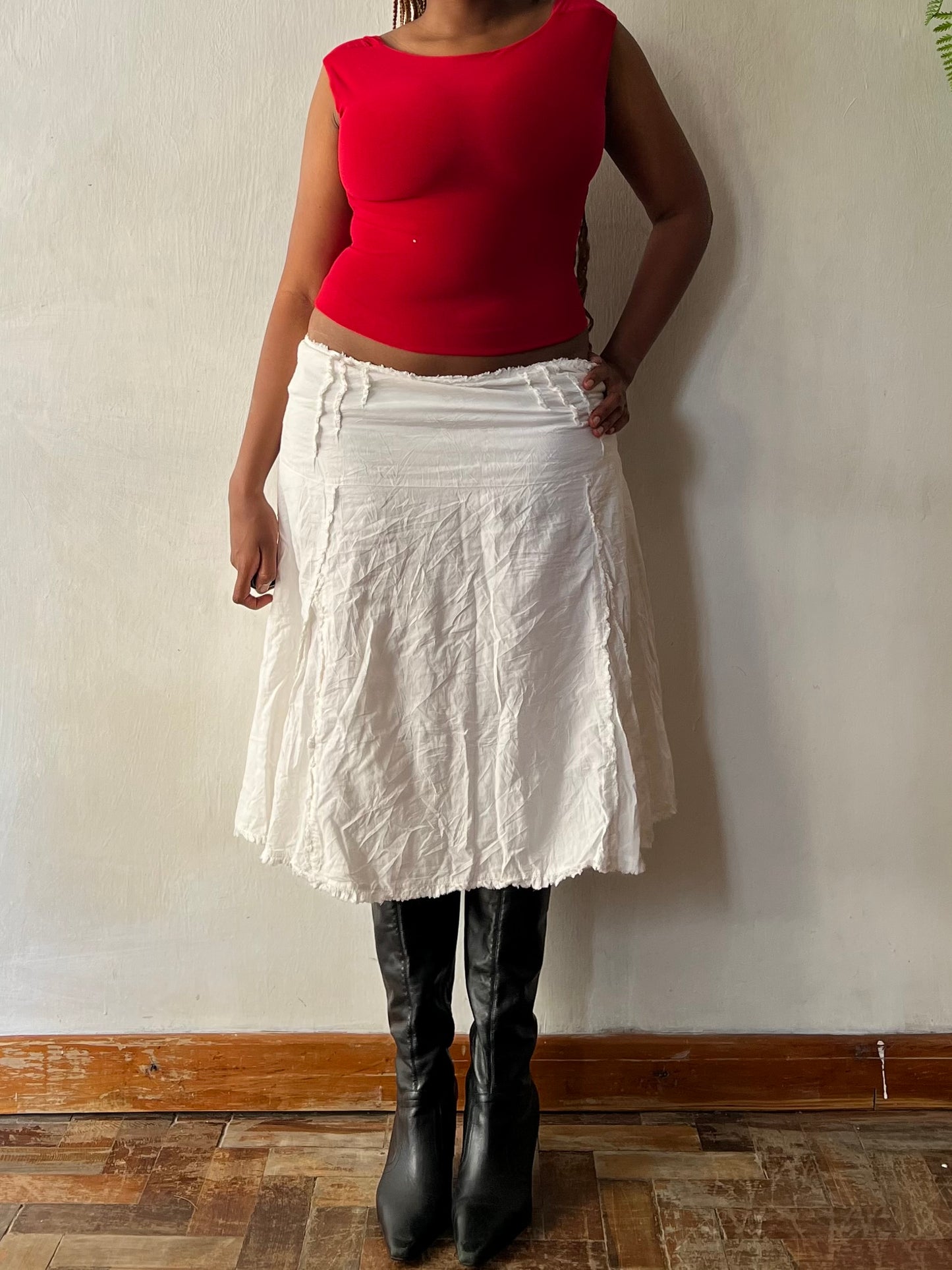 Cotton Midi Skirt