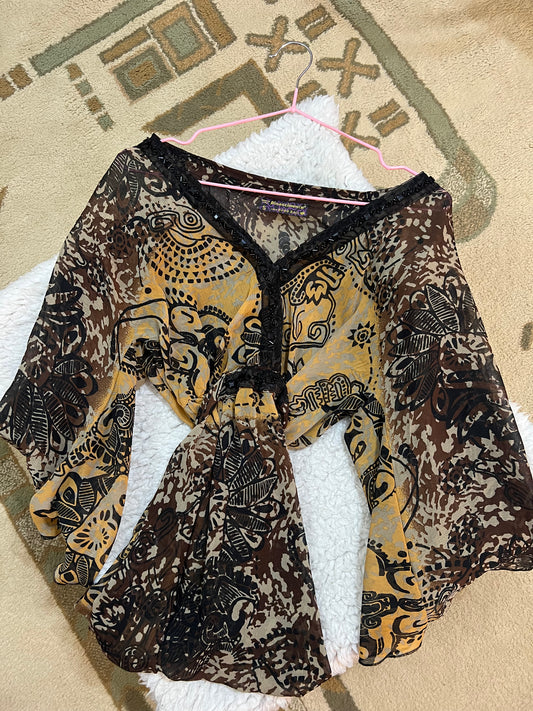Boho Batwing Tunic Top