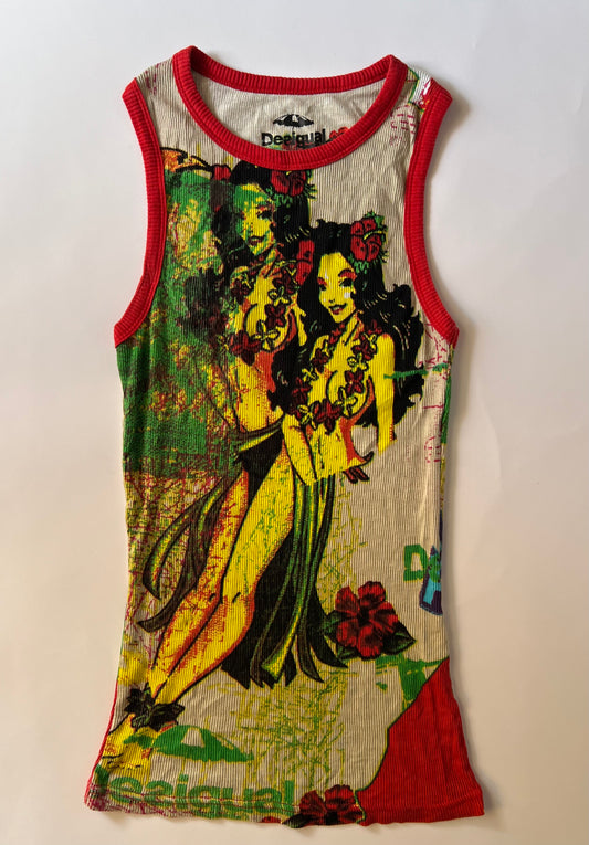 Ribbed Desigual Tank