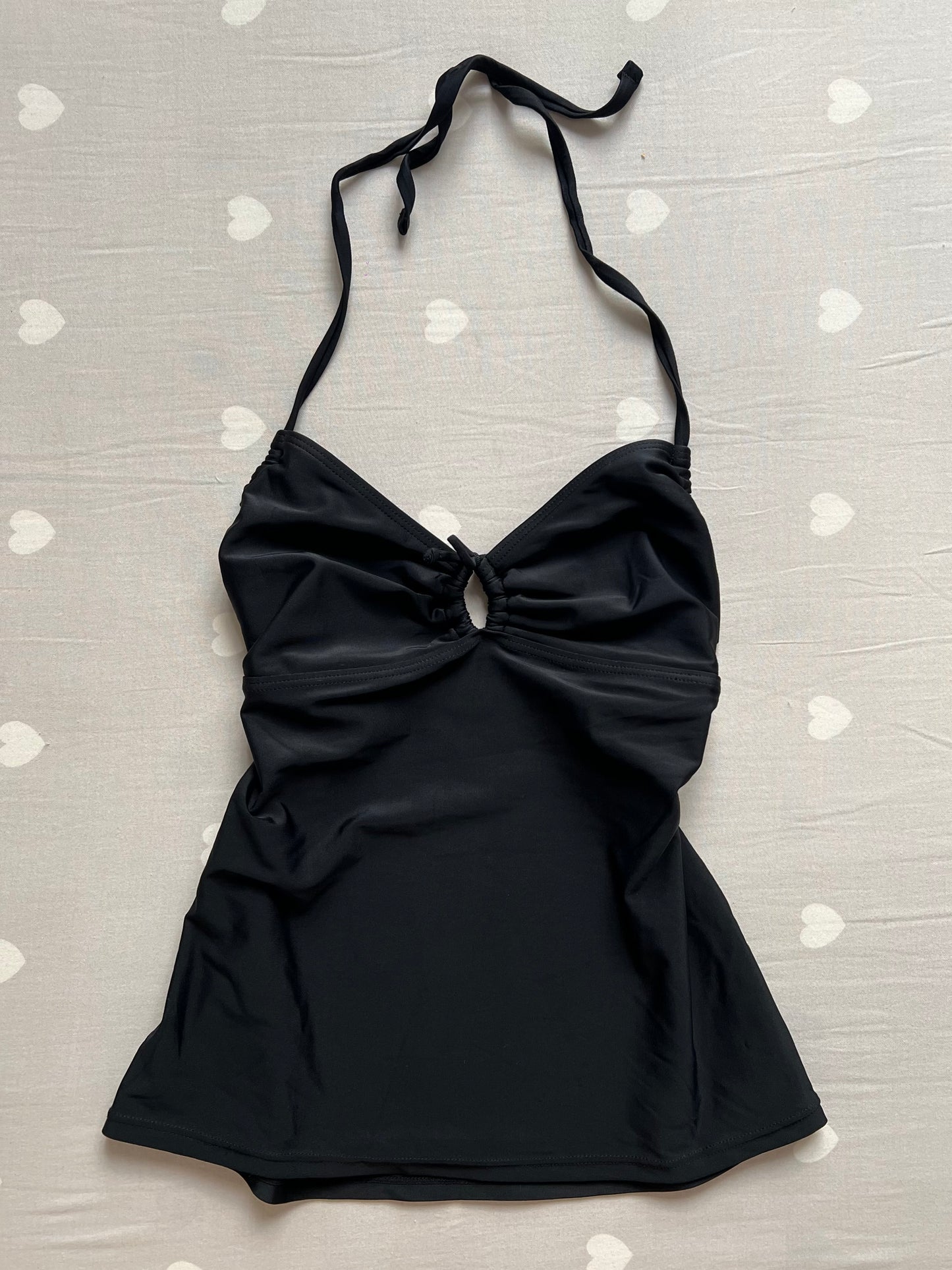 Black tankini halter top