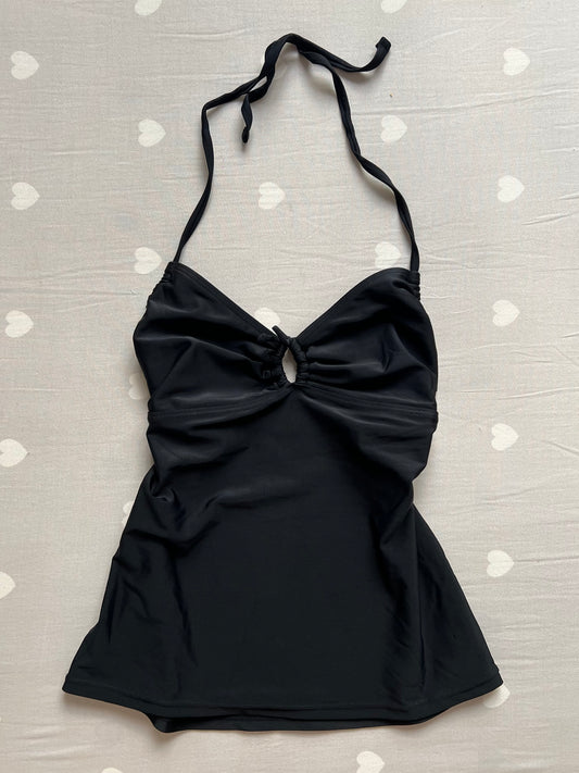 Black tankini halter top
