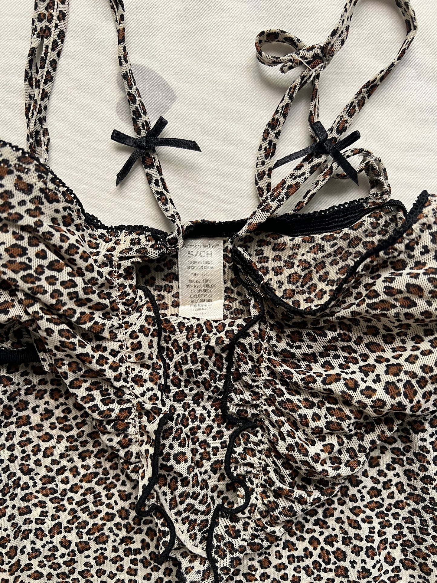 Y2k leopard print baby dol slip dress