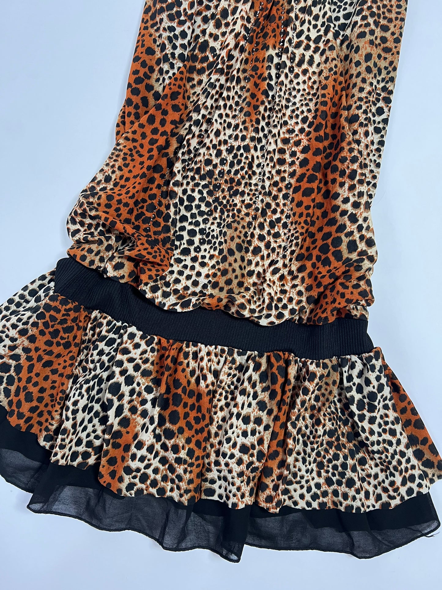 Leopard Print Drop-Waist Dress