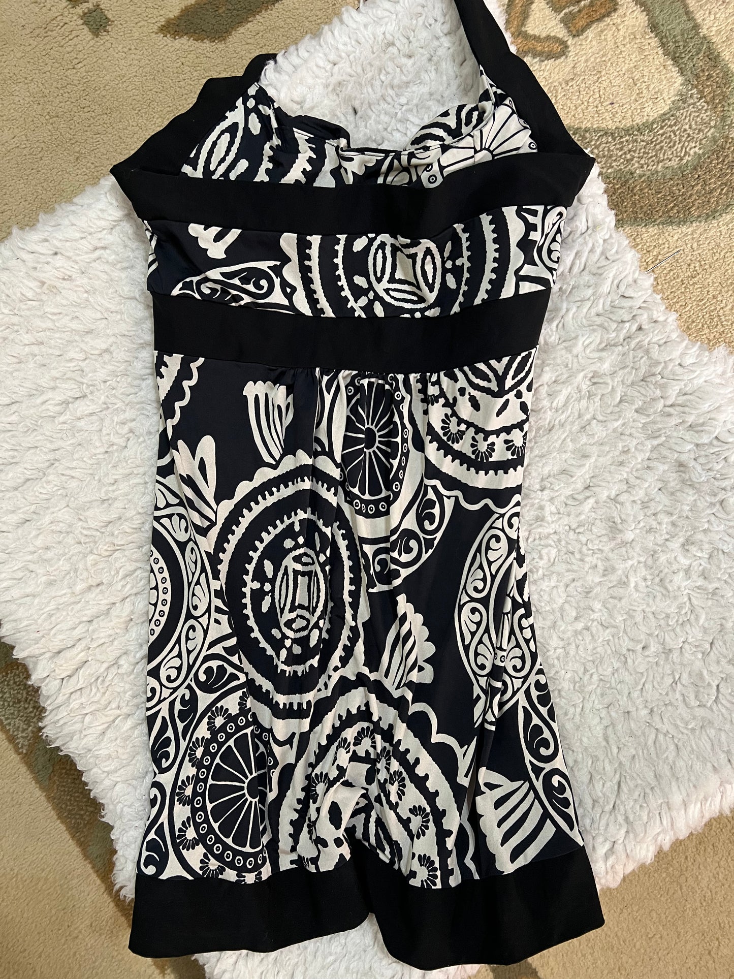 Monochrome Halter Babydoll Top