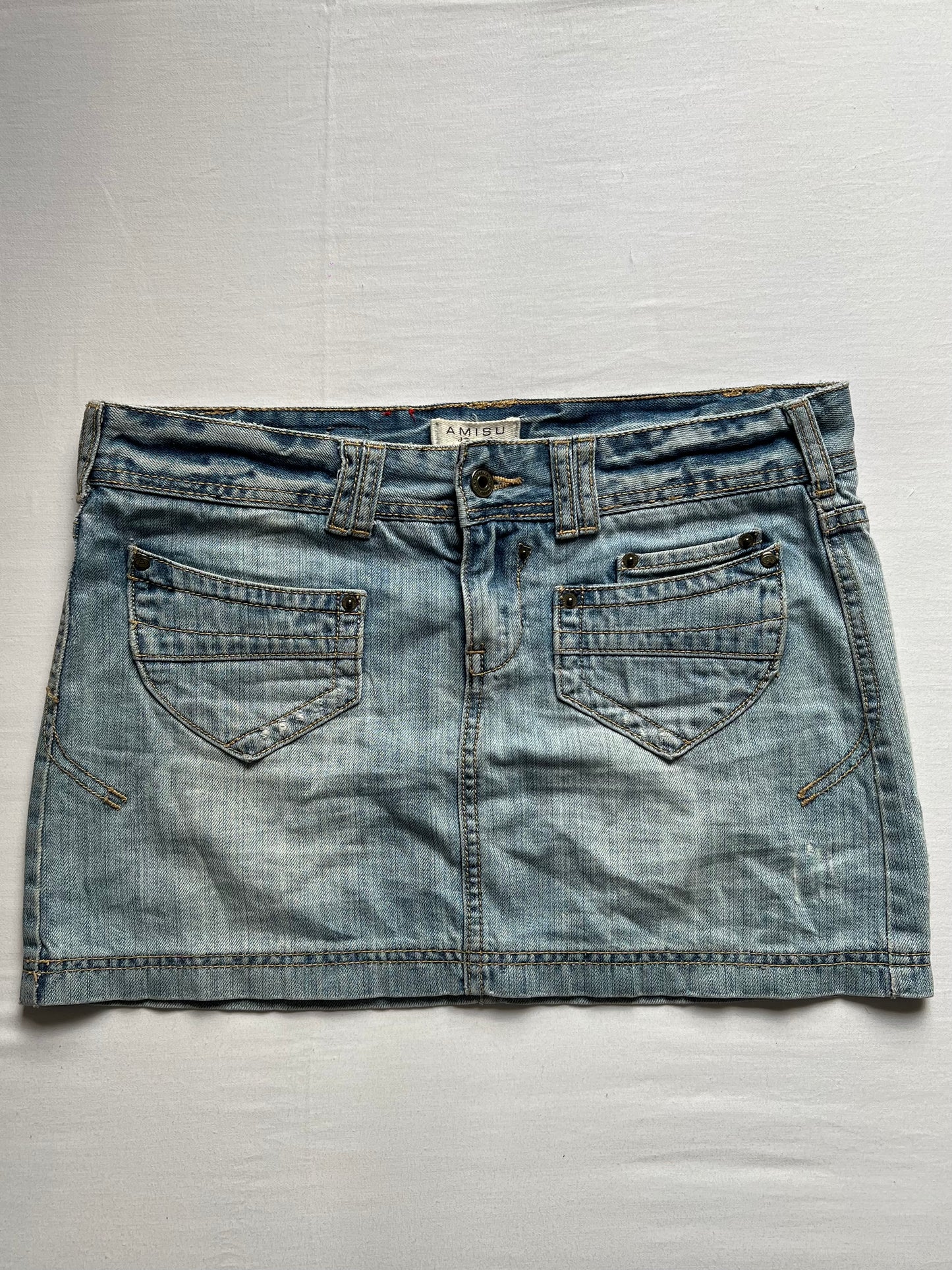 Y2k denim mini skirt