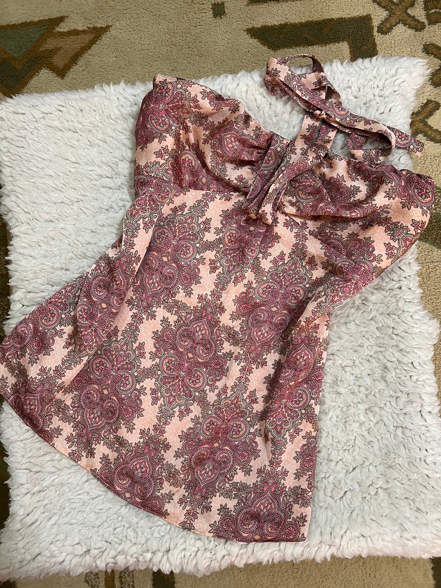 Paisley Halter Babydoll Top