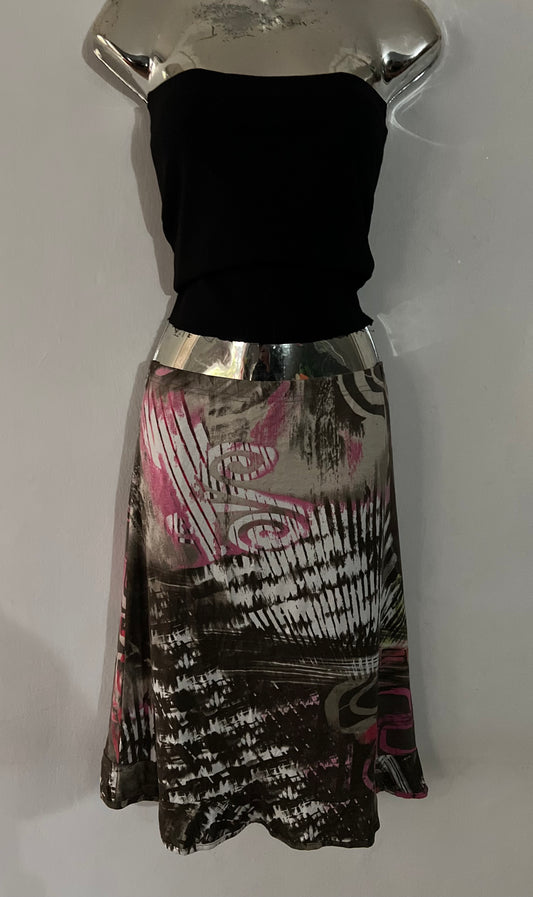 Y2k graphic midi skirt