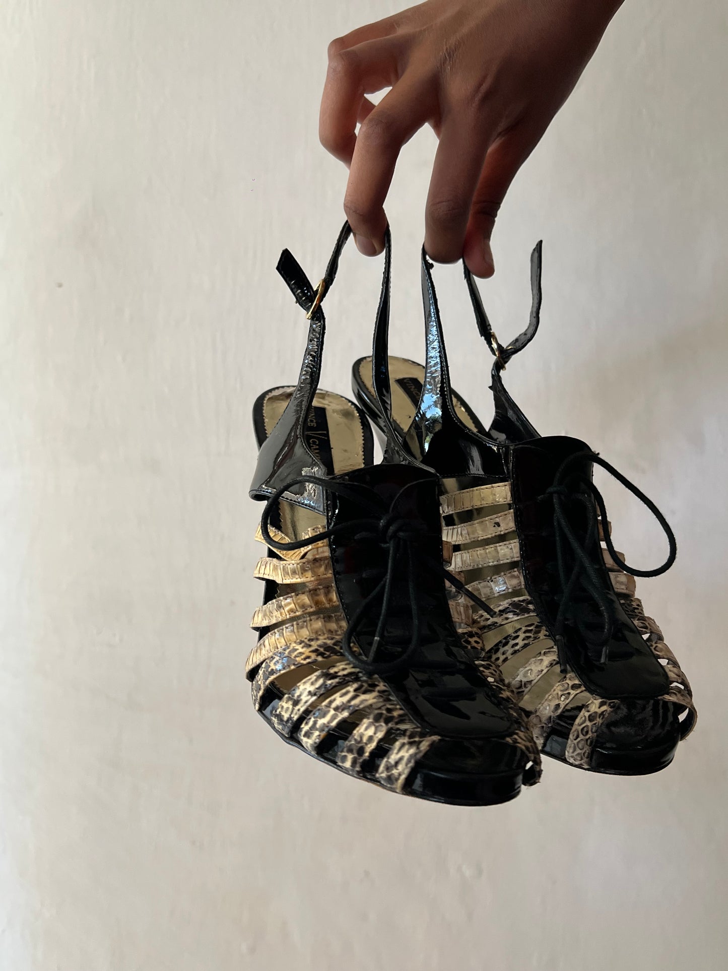 Snake Skin print  Gladiator Heels