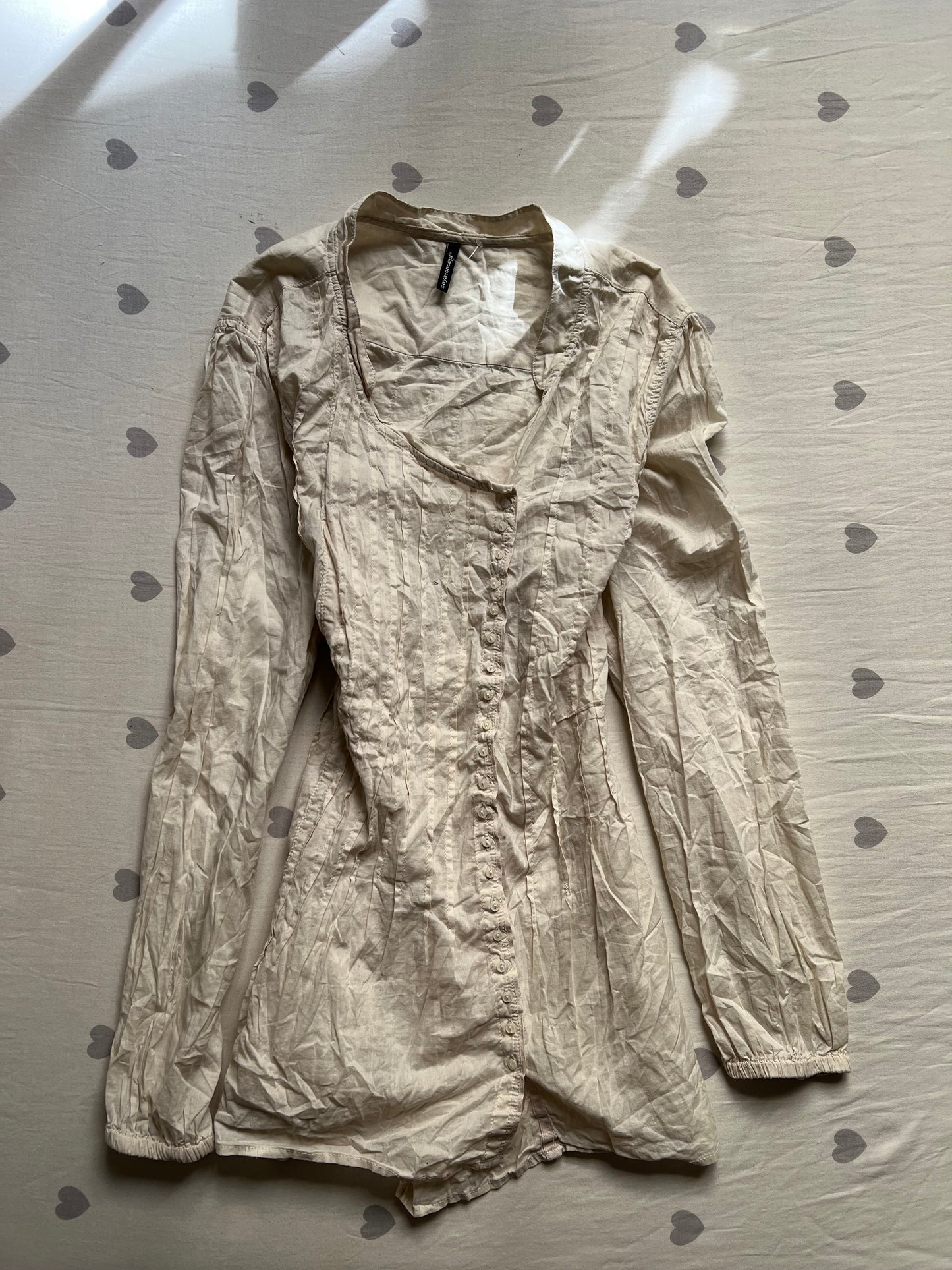 Cotton asymmetrical button down shirt