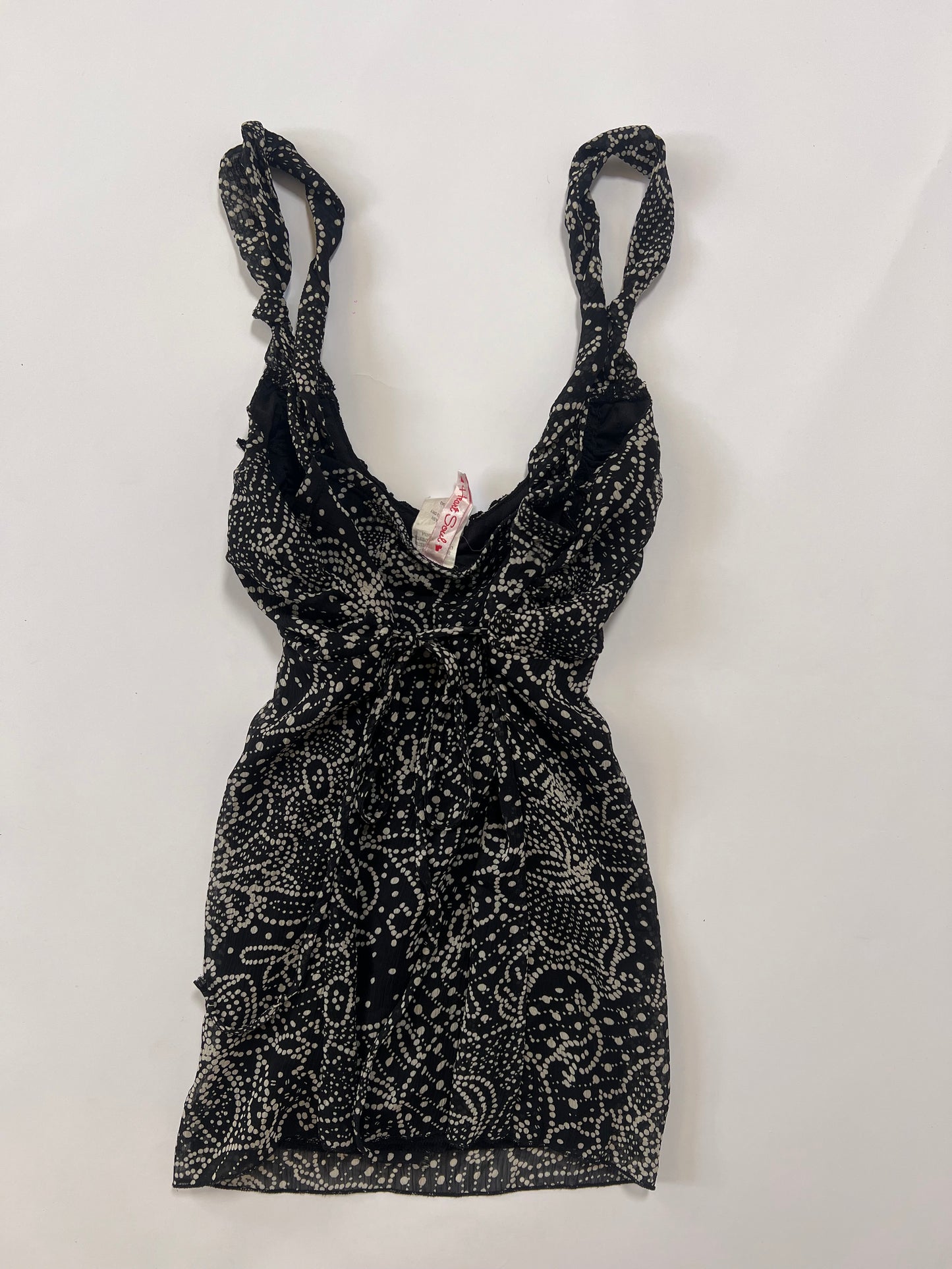 Floral print baby doll top