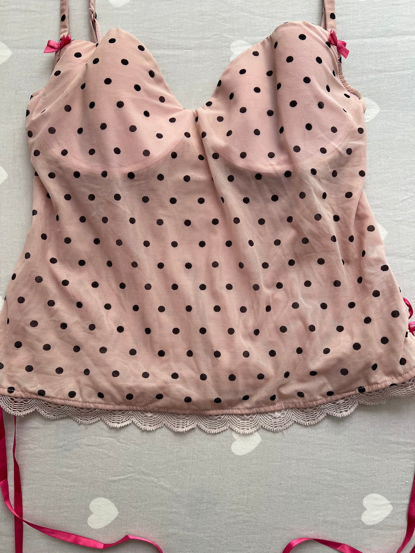 Victoria Secret polka dot corset cami
